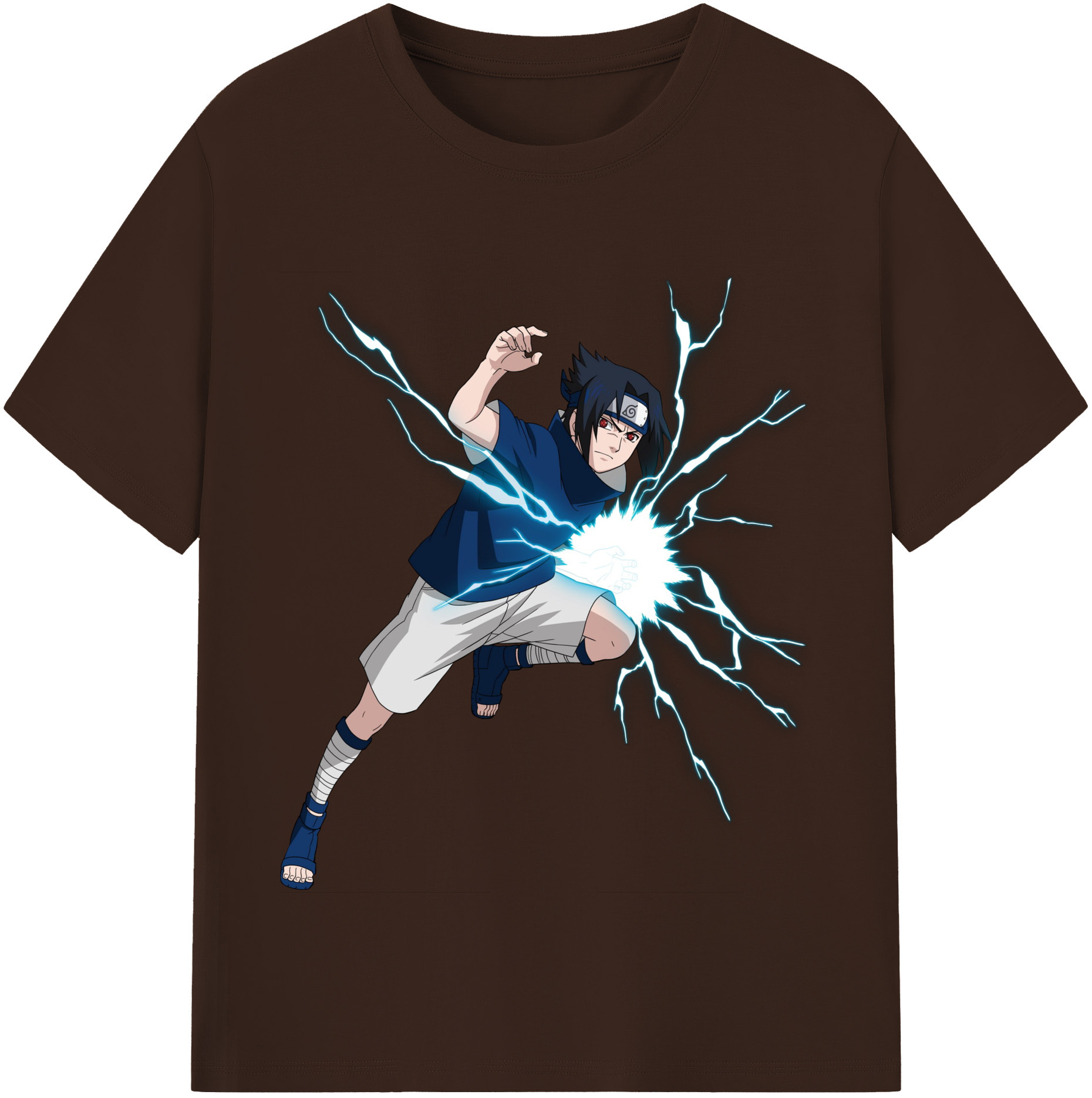 （画像用） NARUTO -ナルト- うちは サスケ Uchiha Sasuke 綿100％半袖Tシャツ（フロントプリント）