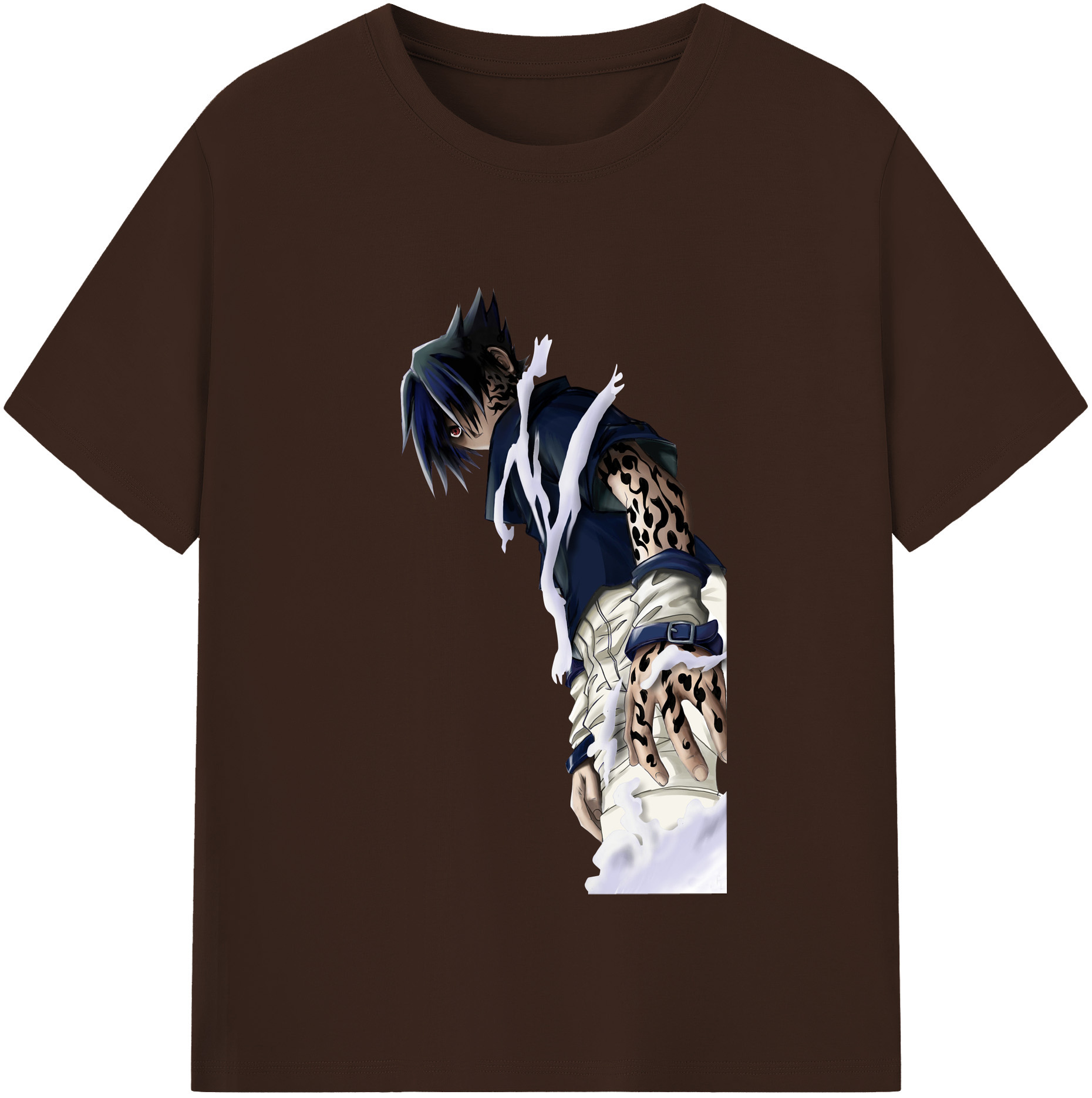 （画像用） NARUTO -ナルト- うちは サスケ Uchiha Sasuke 綿100％半袖Tシャツ（フロントプリント）