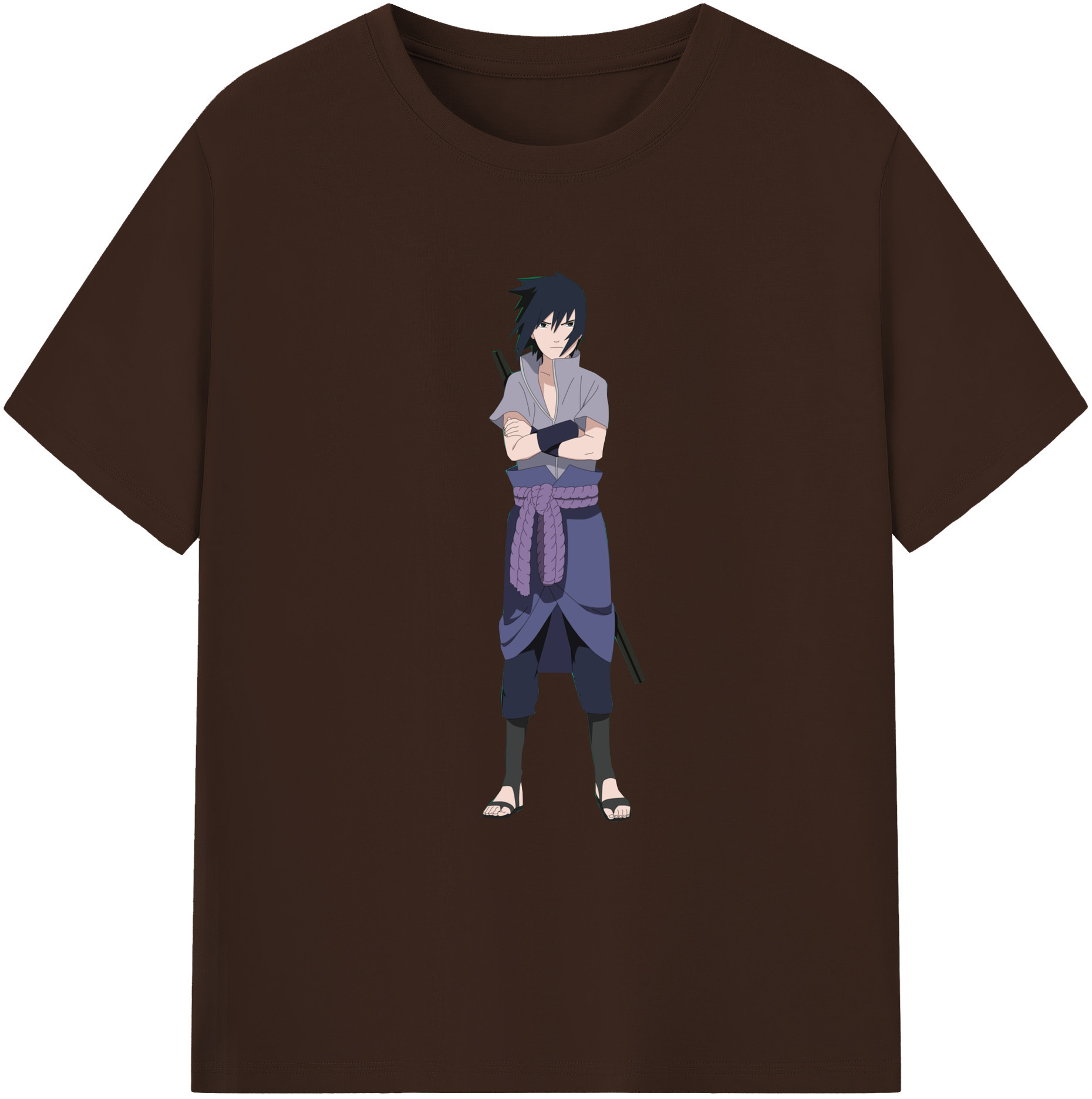 （画像用） NARUTO -ナルト- うちは サスケ Uchiha Sasuke 綿100％半袖Tシャツ（フロントプリント）
