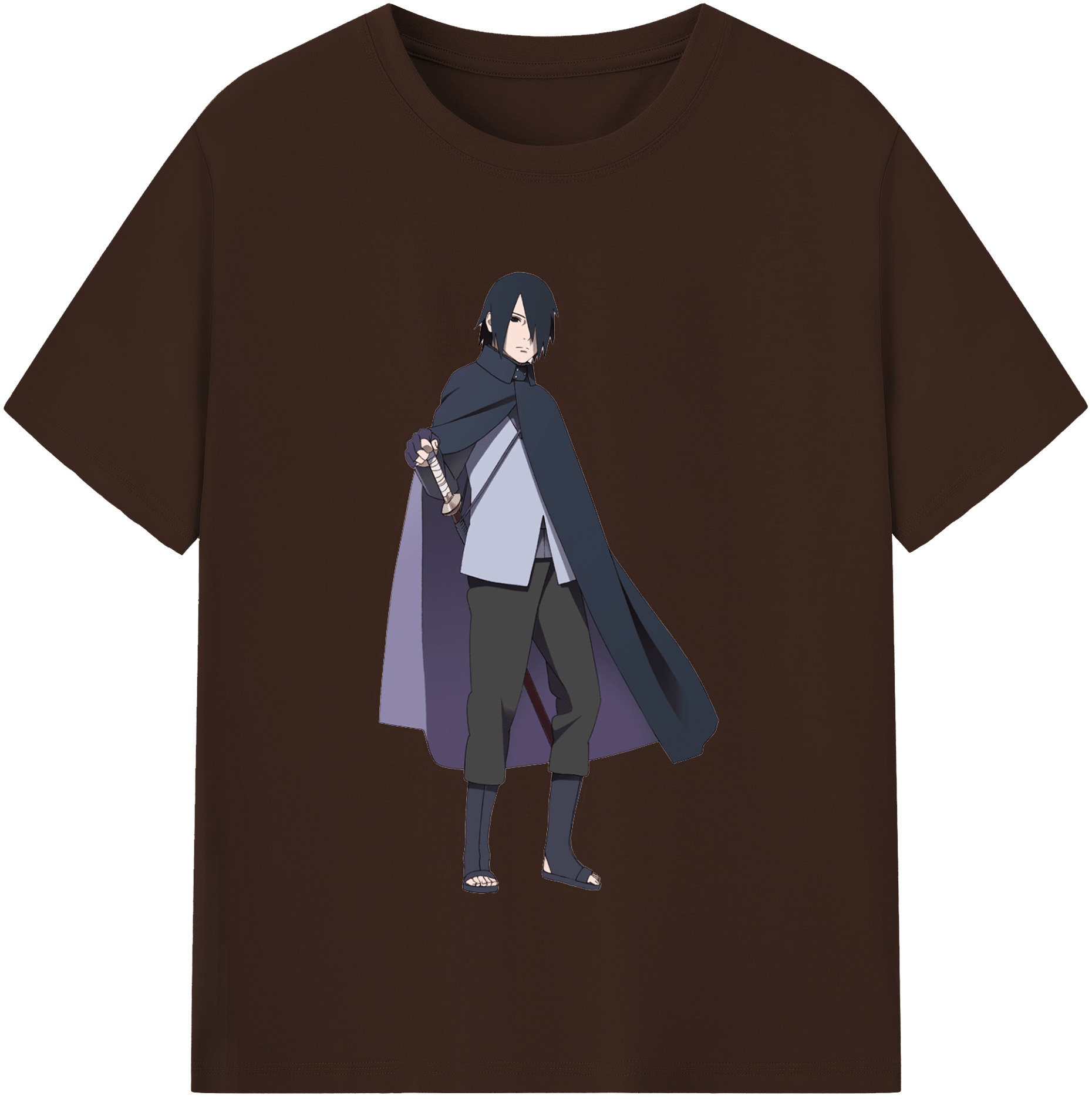 （画像用） NARUTO -ナルト- うちは サスケ Uchiha Sasuke 綿100％半袖Tシャツ（フロントプリント）