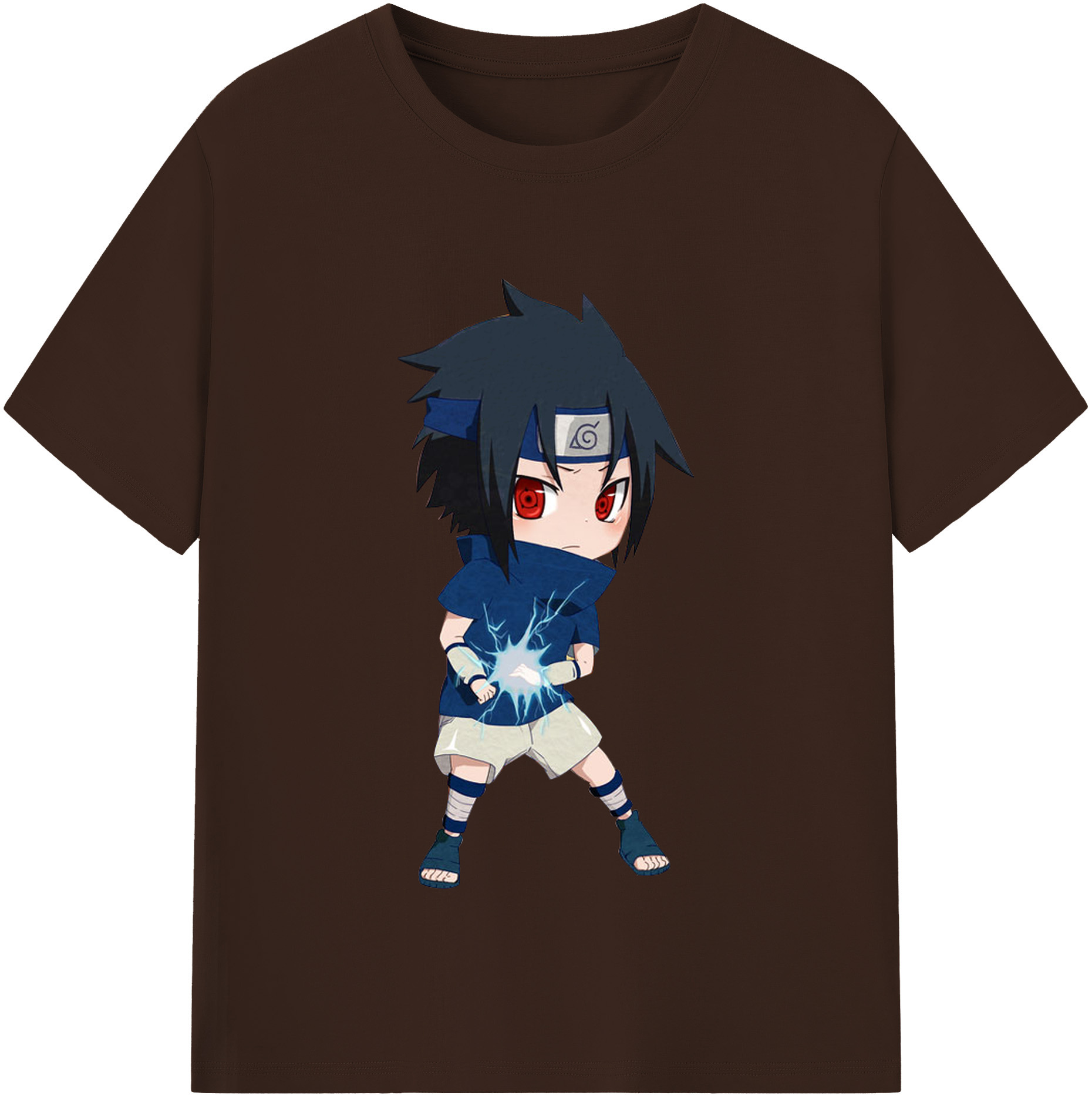 （画像用） NARUTO -ナルト- うちは サスケ Uchiha Sasuke 綿100％半袖Tシャツ（フロントプリント）