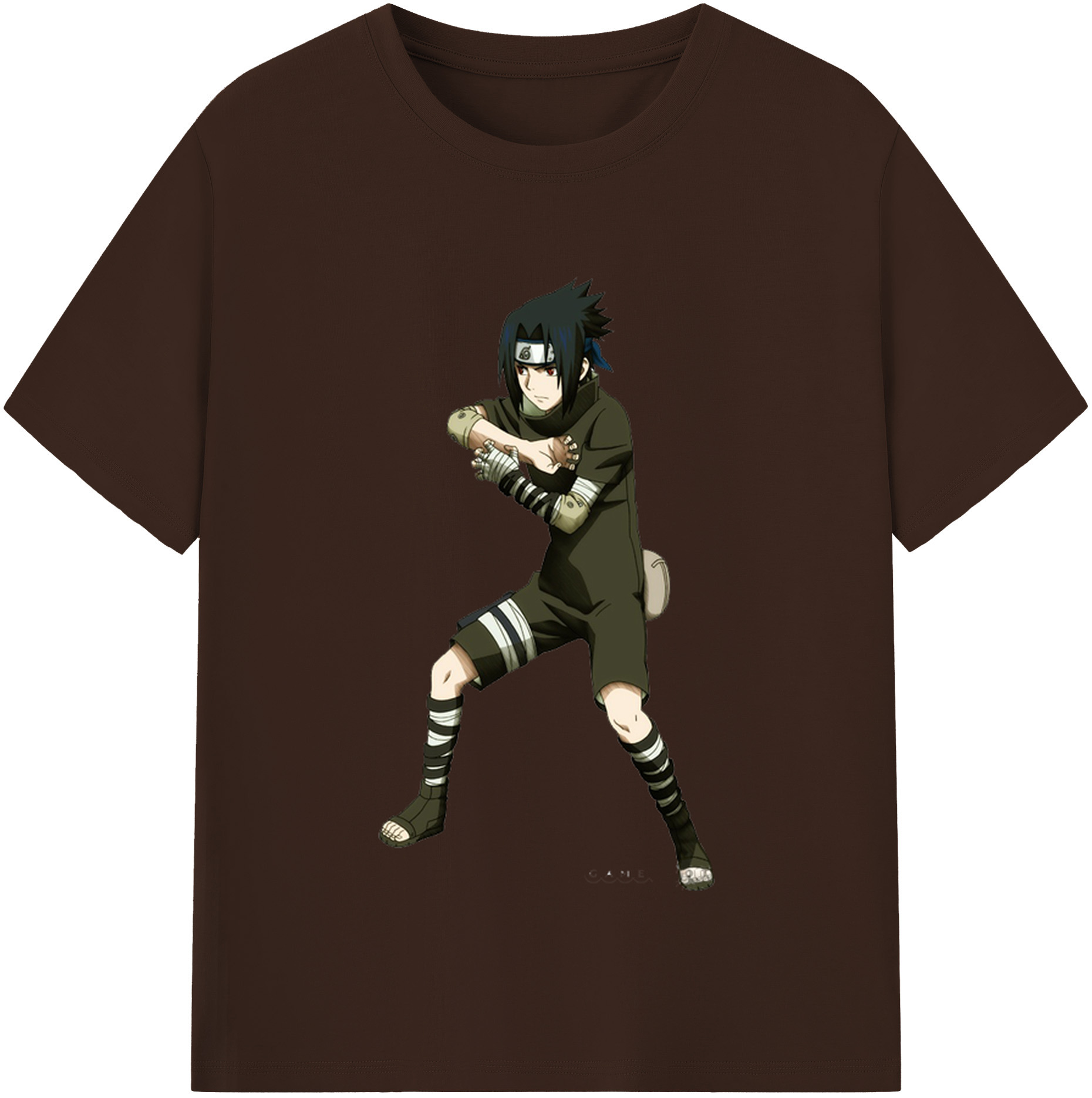 （画像用） NARUTO -ナルト- うちは サスケ Uchiha Sasuke 綿100％半袖Tシャツ（フロントプリント）