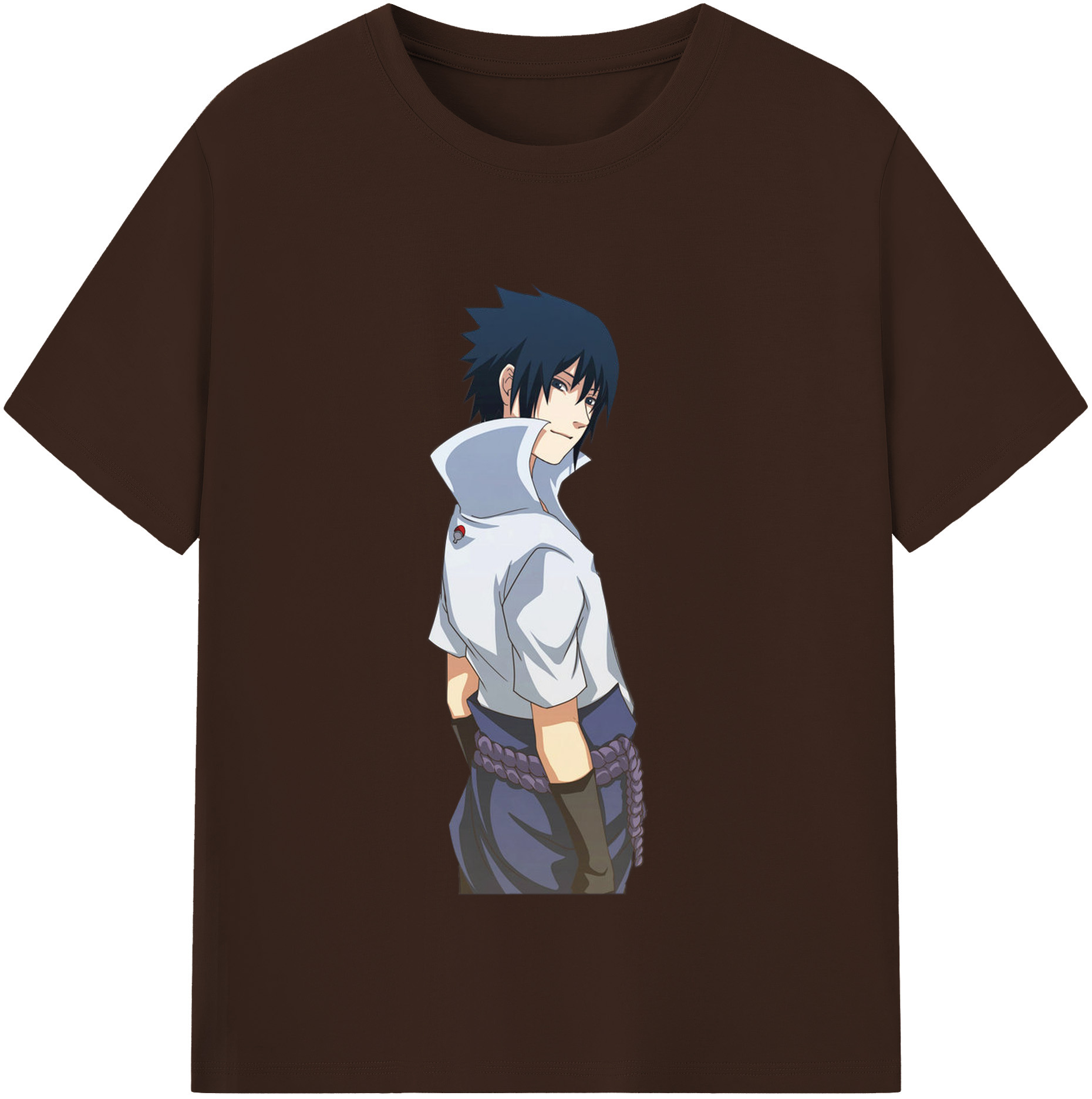 （画像用） NARUTO -ナルト- うちは サスケ Uchiha Sasuke 綿100％半袖Tシャツ（フロントプリント）