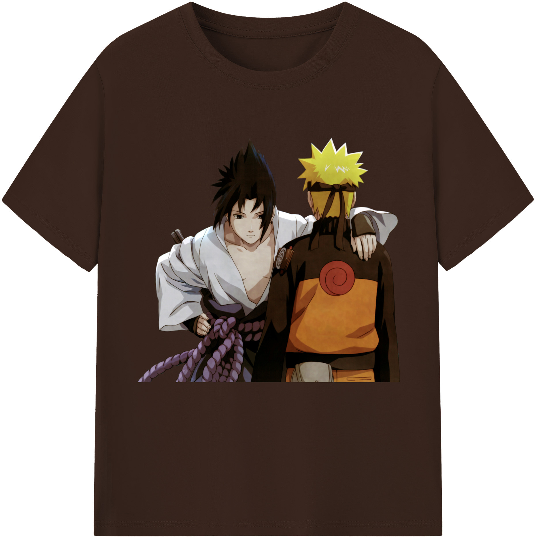 （画像用） NARUTO -ナルト- うちは サスケ Uchiha Sasuke 綿100％半袖Tシャツ（フロントプリント）