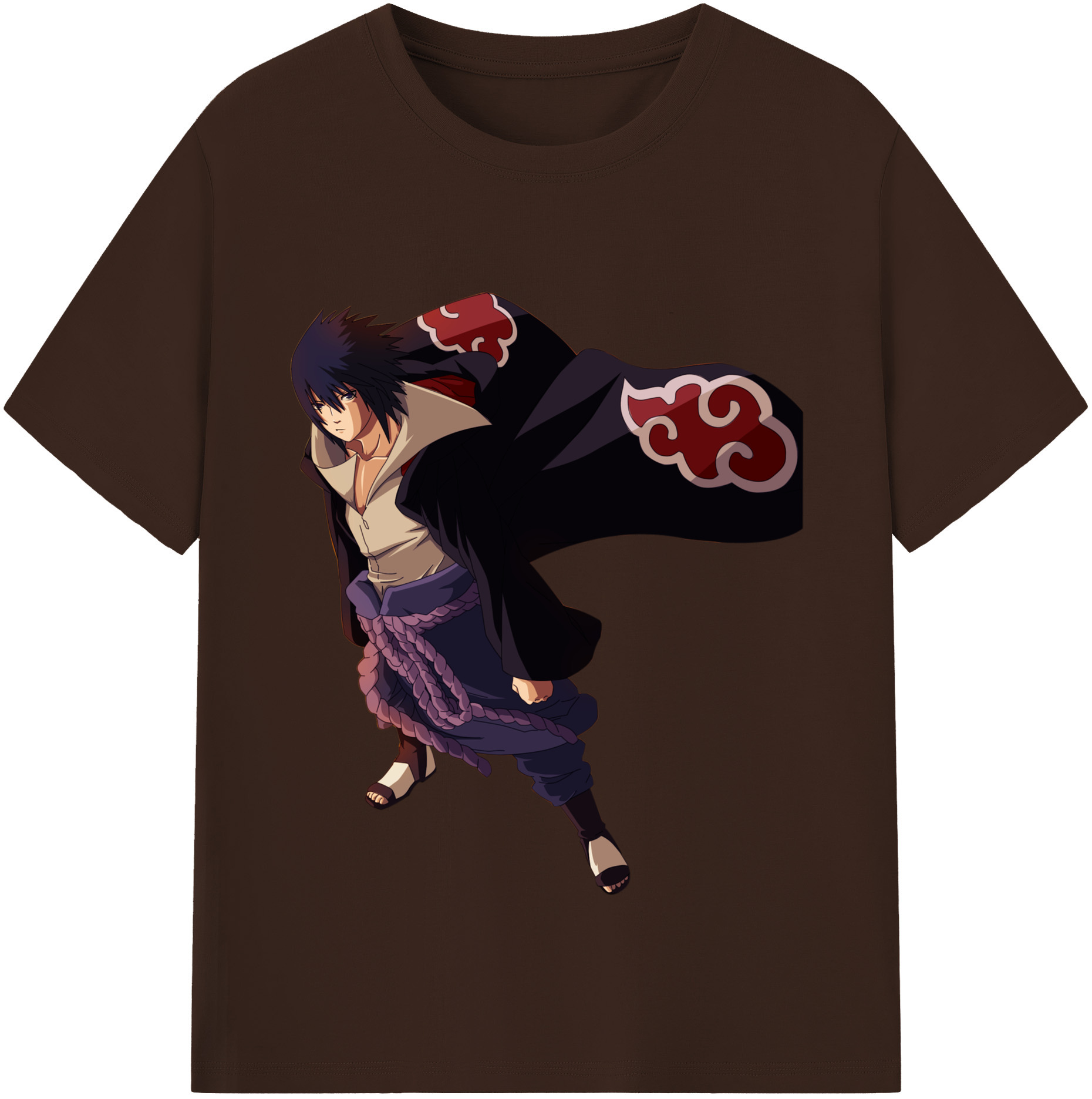 （画像用） NARUTO -ナルト- うちは サスケ Uchiha Sasuke 綿100％半袖Tシャツ（フロントプリント）