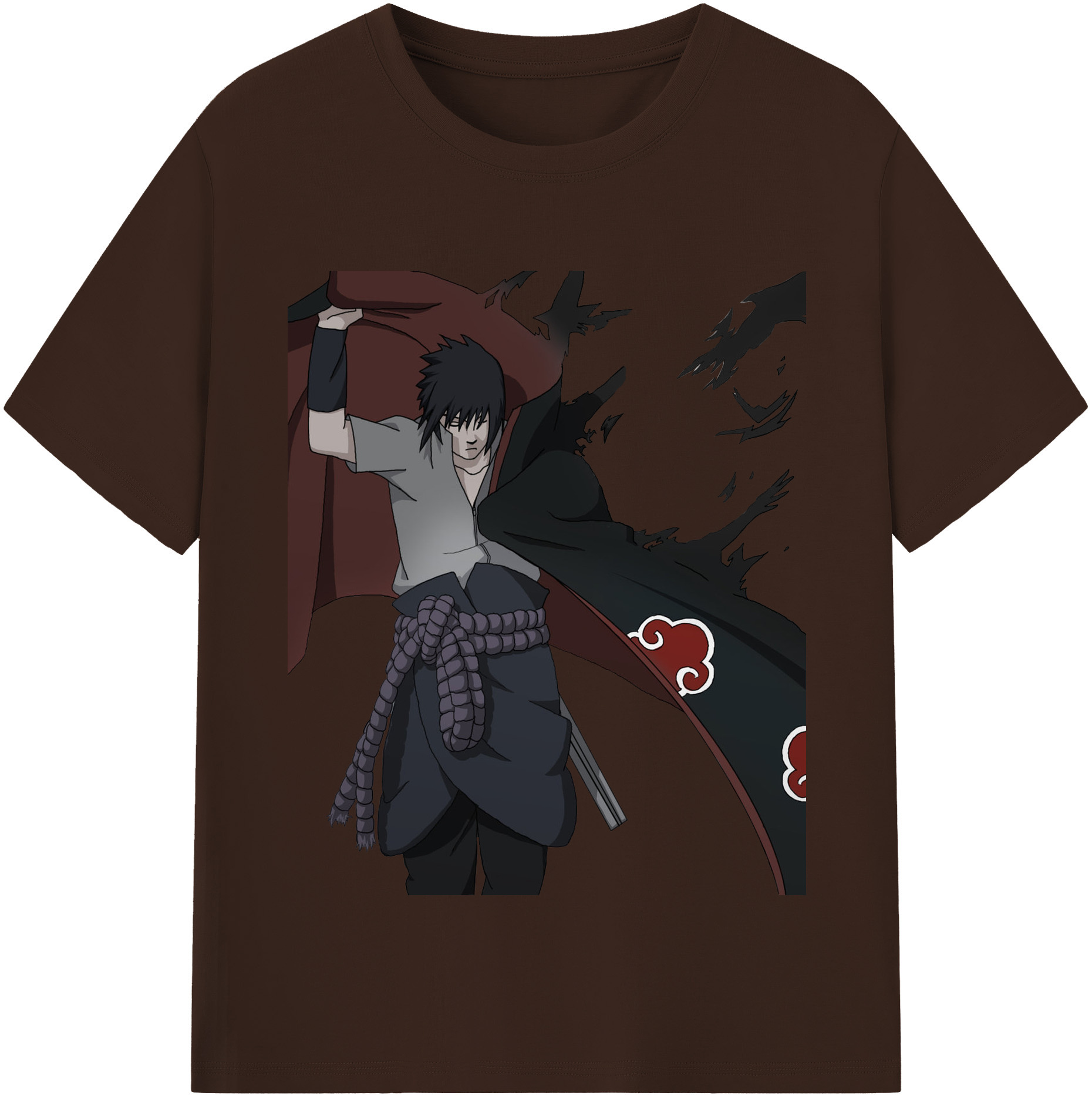 （画像用） NARUTO -ナルト- うちは サスケ Uchiha Sasuke 綿100％半袖Tシャツ（フロントプリント）
