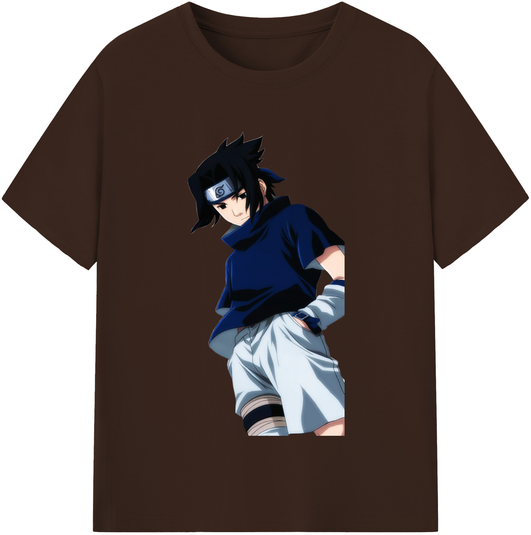 （画像用） NARUTO -ナルト- うちは サスケ Uchiha Sasuke 綿100％半袖Tシャツ（フロントプリント）