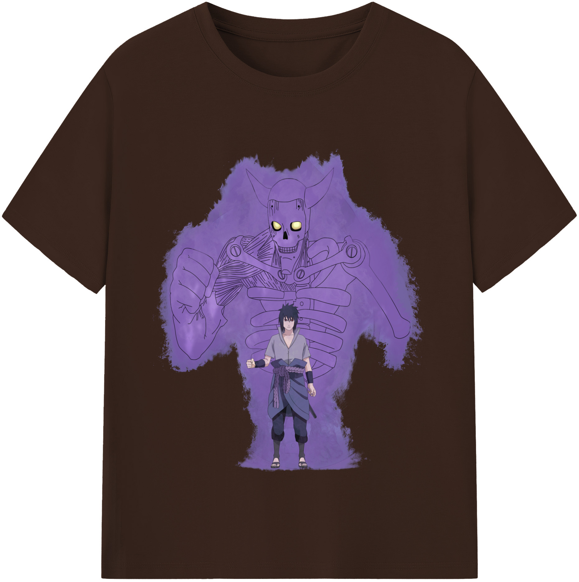 （画像用） NARUTO -ナルト- うちは サスケ Uchiha Sasuke 綿100％半袖Tシャツ（フロントプリント）