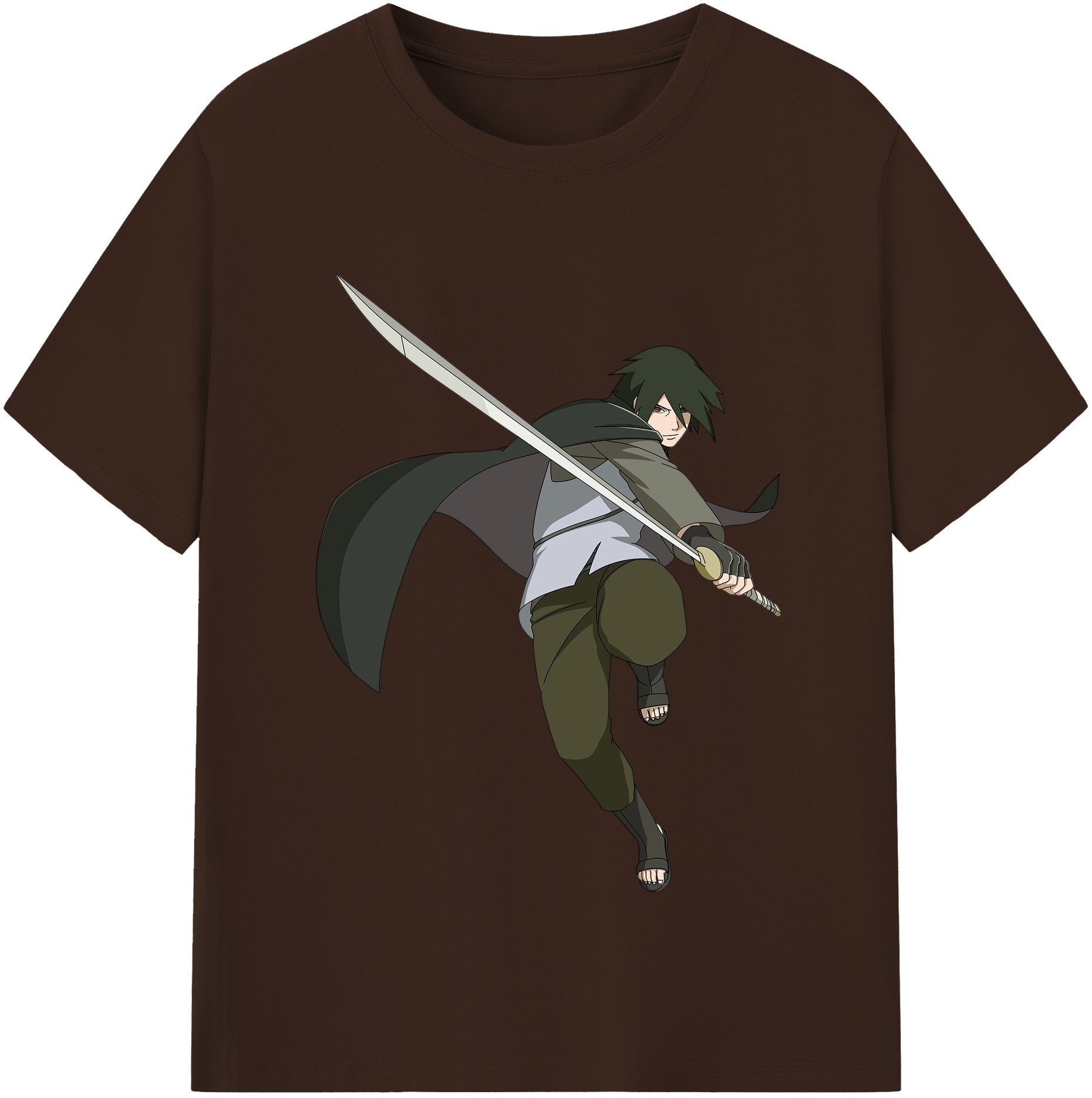 （画像用） NARUTO -ナルト- うちは サスケ Uchiha Sasuke 綿100％半袖Tシャツ（フロントプリント）