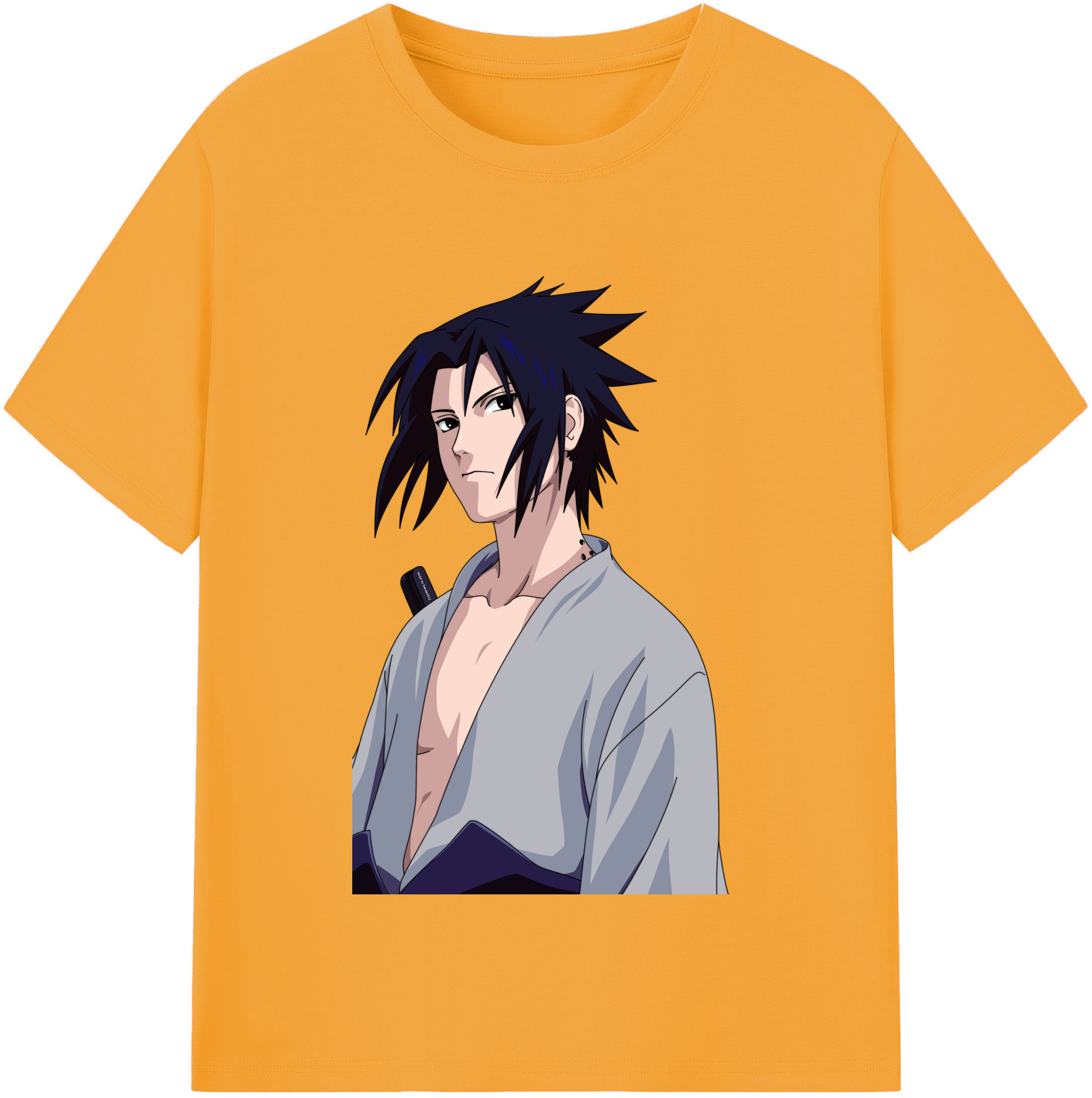 （画像用） NARUTO -ナルト- うちは サスケ Uchiha Sasuke 綿100％半袖Tシャツ（フロントプリント）