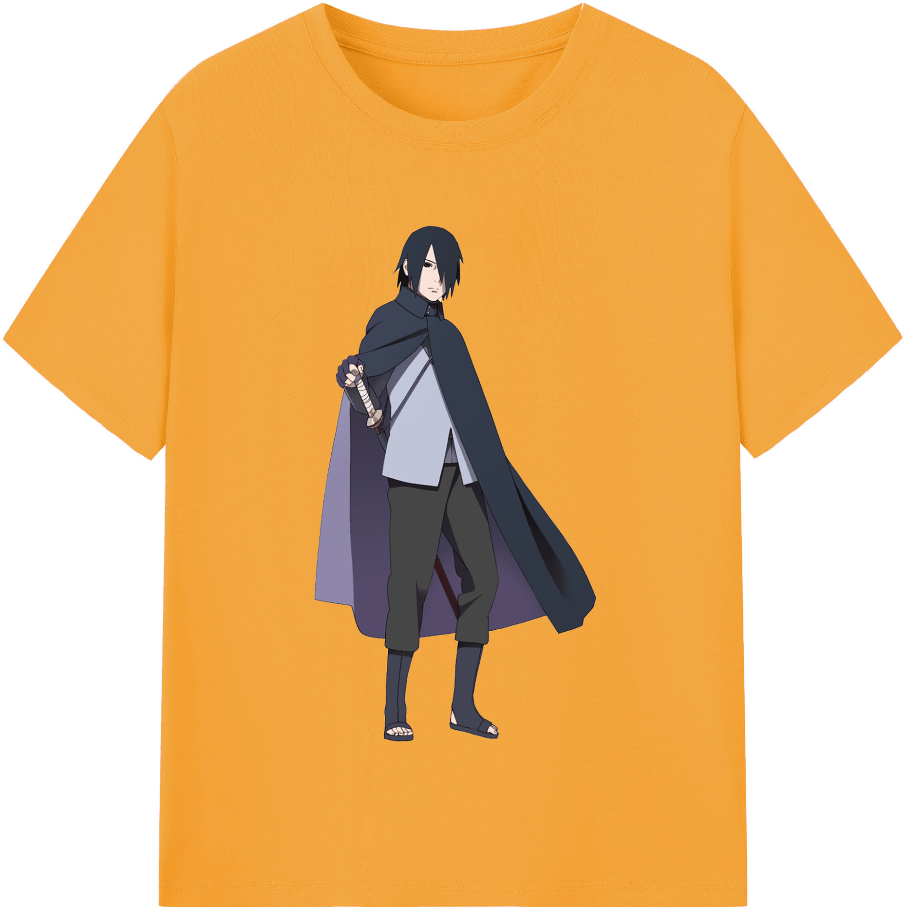 （画像用） NARUTO -ナルト- うちは サスケ Uchiha Sasuke 綿100％半袖Tシャツ（フロントプリント）