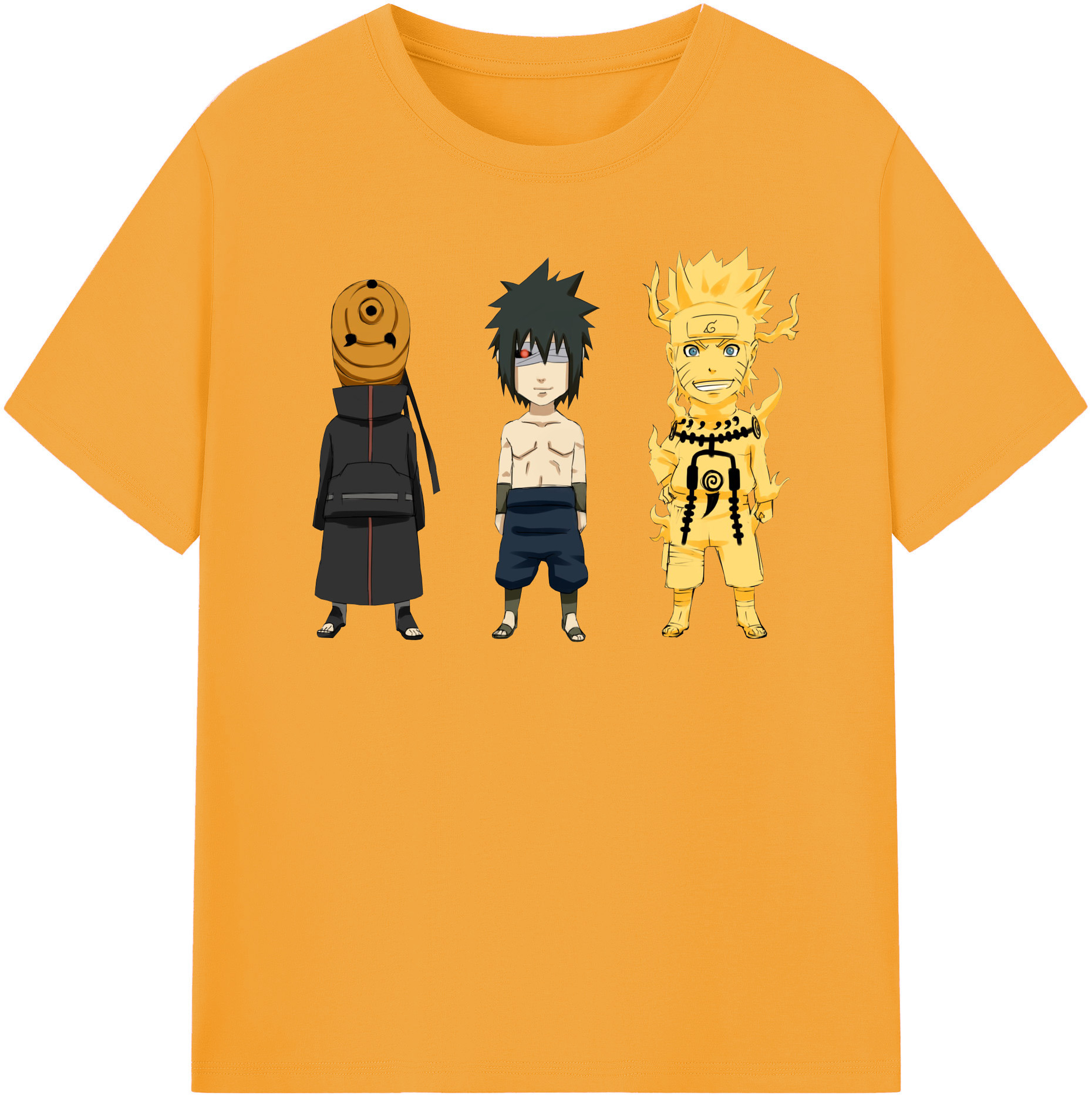 （画像用） NARUTO -ナルト- うちは サスケ Uchiha Sasuke 綿100％半袖Tシャツ（フロントプリント）
