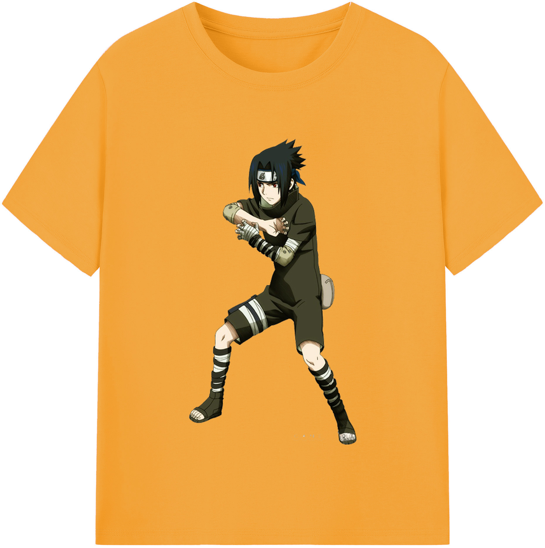 （画像用） NARUTO -ナルト- うちは サスケ Uchiha Sasuke 綿100％半袖Tシャツ（フロントプリント）