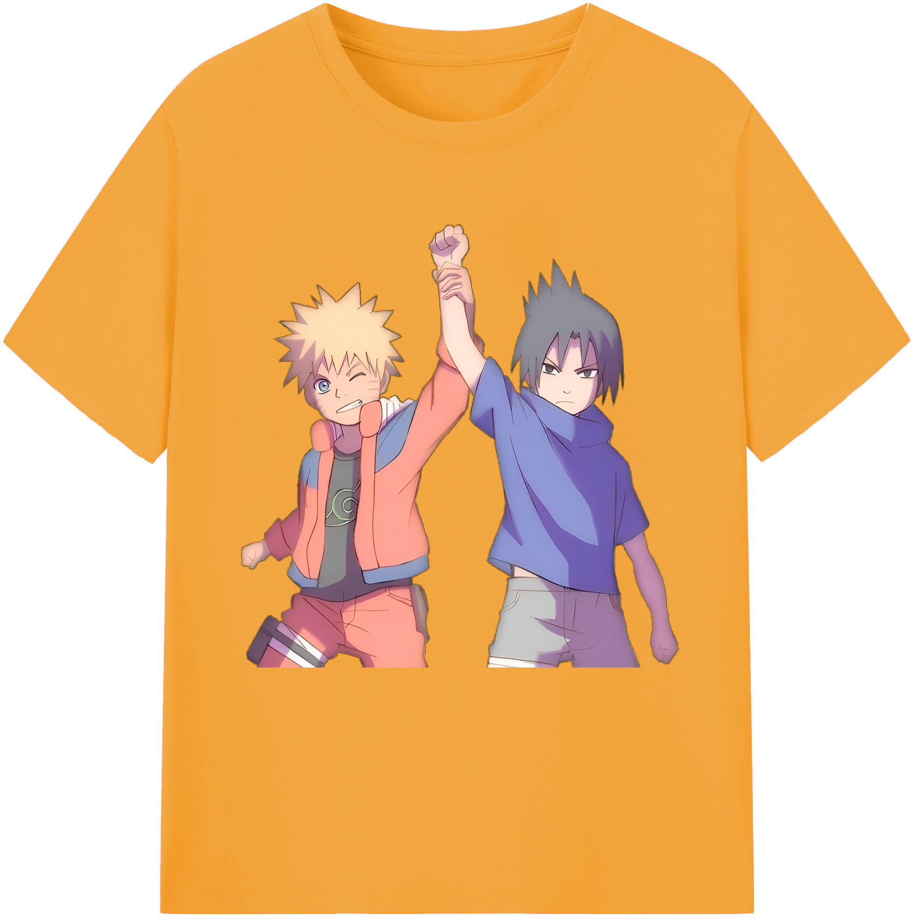 （画像用） NARUTO -ナルト- うちは サスケ Uchiha Sasuke 綿100％半袖Tシャツ（フロントプリント）