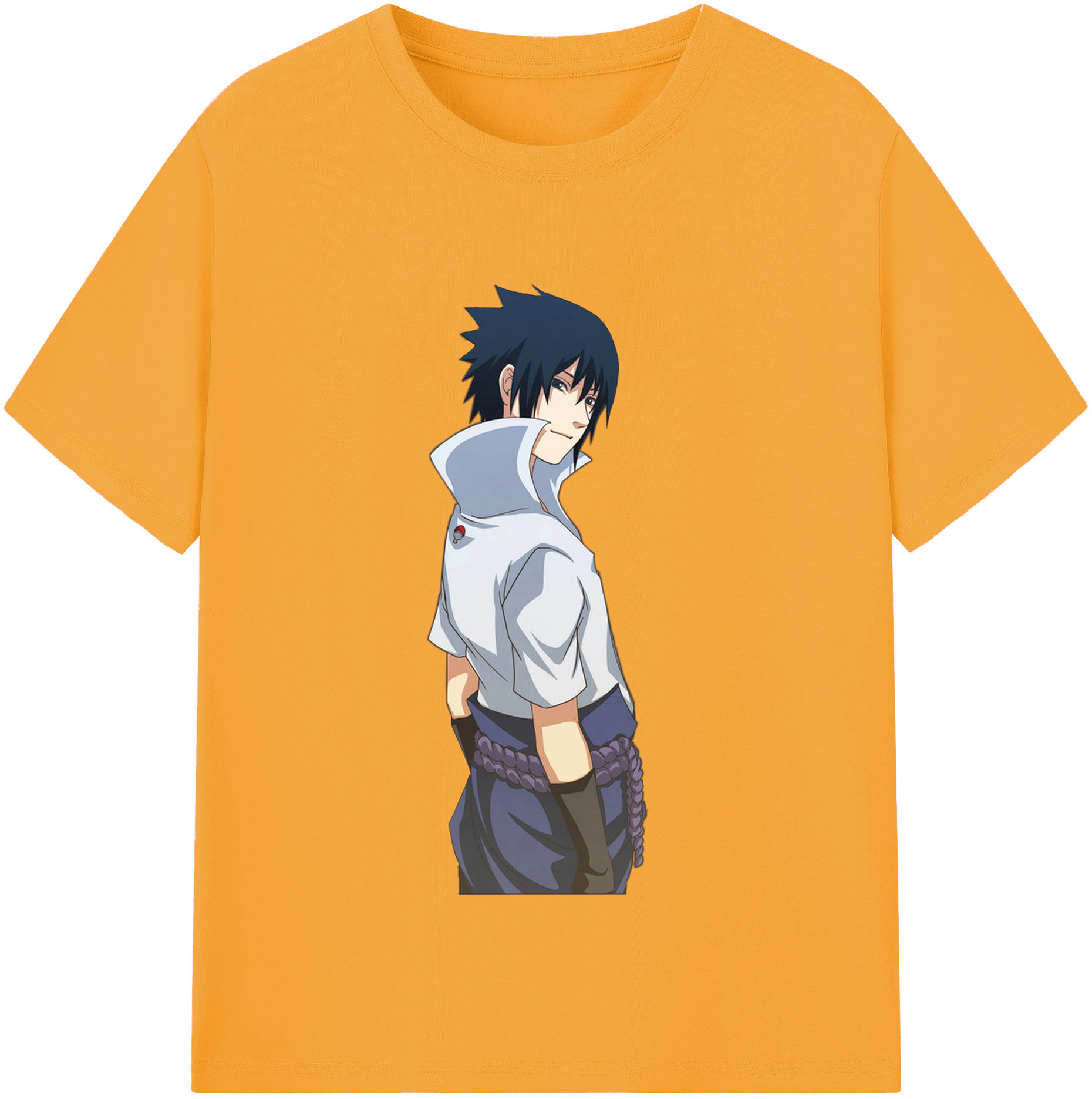 （画像用） NARUTO -ナルト- うちは サスケ Uchiha Sasuke 綿100％半袖Tシャツ（フロントプリント）