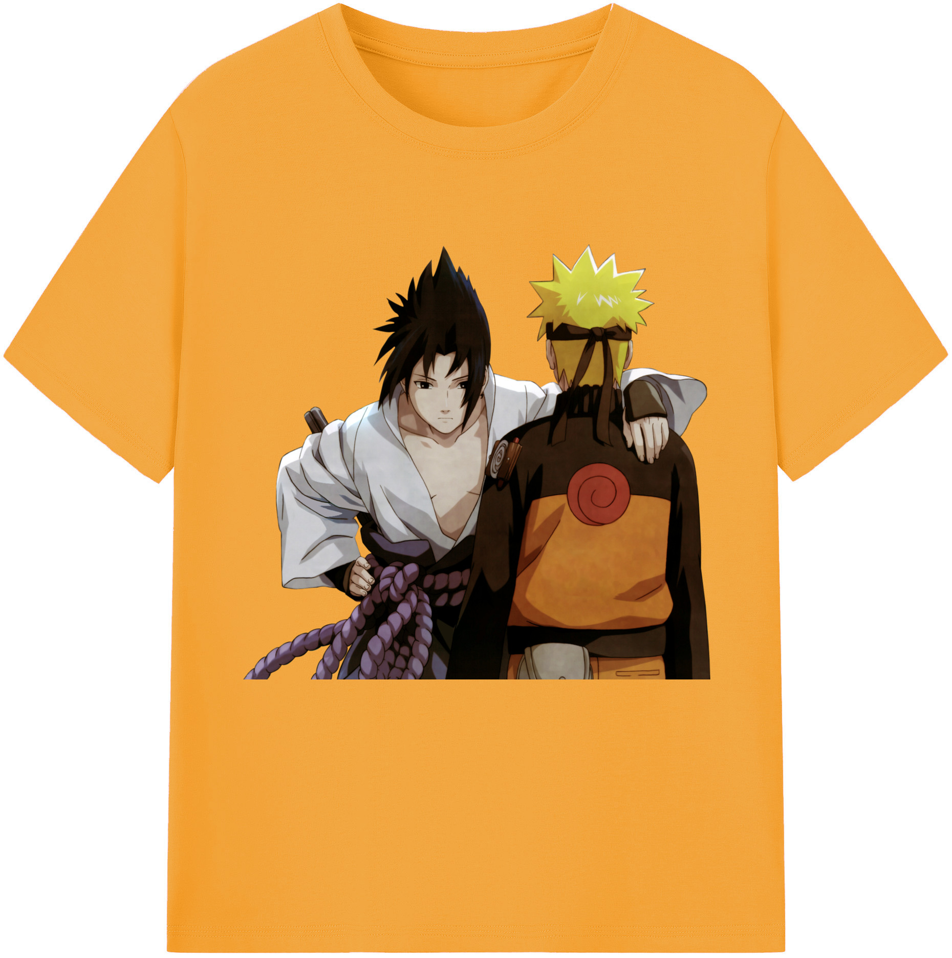 （画像用） NARUTO -ナルト- うちは サスケ Uchiha Sasuke 綿100％半袖Tシャツ（フロントプリント）
