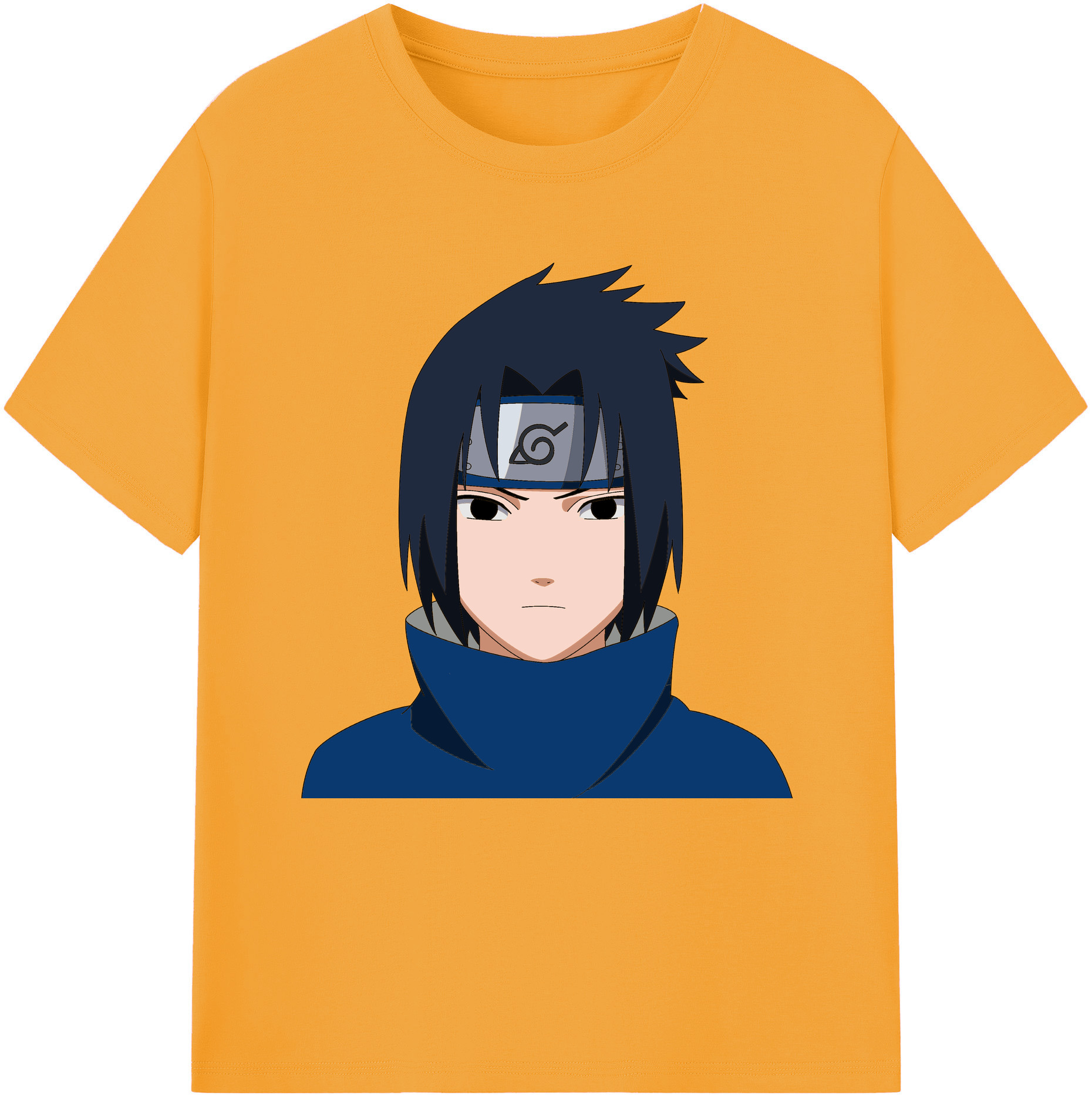 （画像用） NARUTO -ナルト- うちは サスケ Uchiha Sasuke 綿100％半袖Tシャツ（フロントプリント）