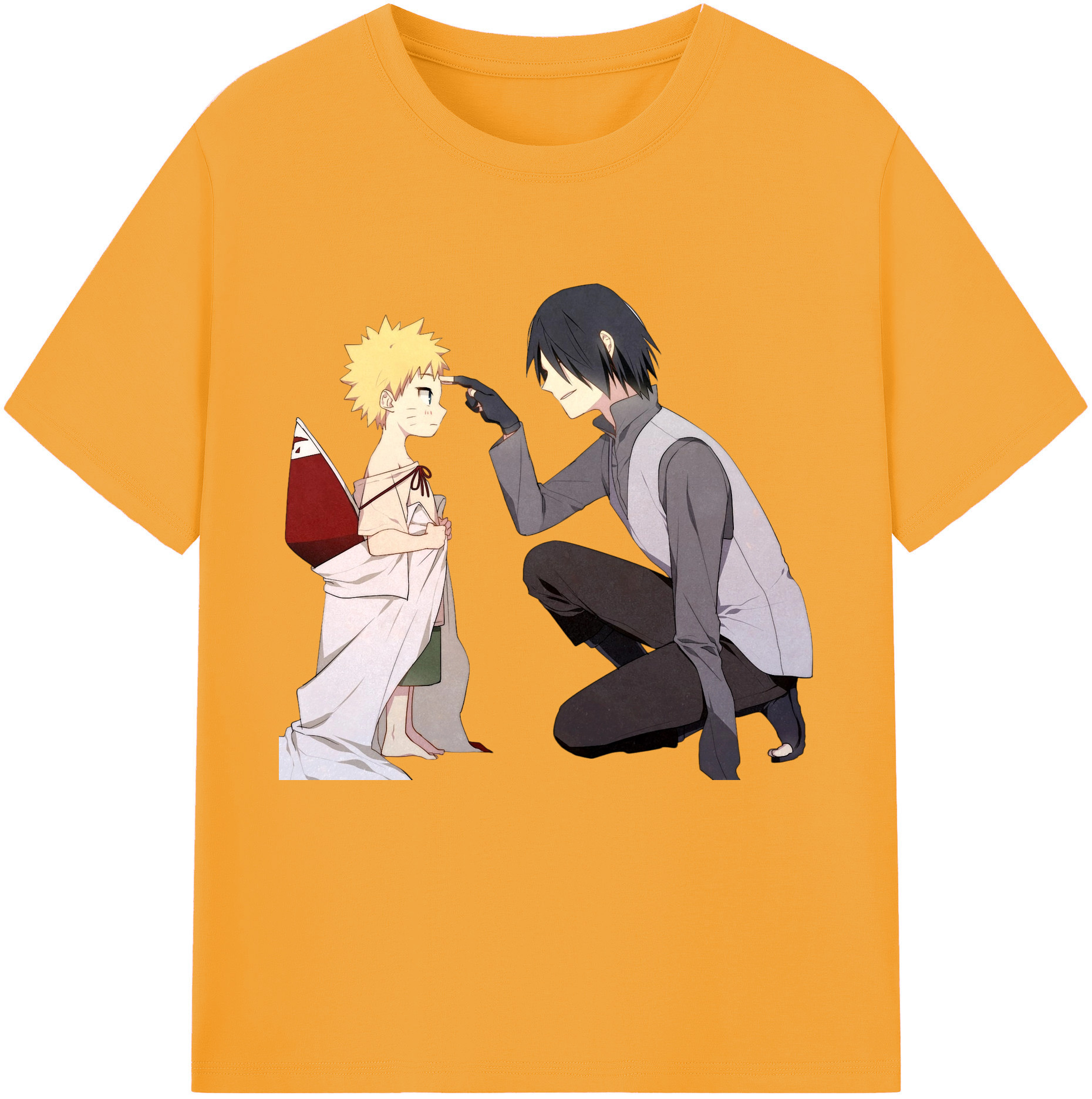 （画像用） NARUTO -ナルト- うちは サスケ Uchiha Sasuke 綿100％半袖Tシャツ（フロントプリント）