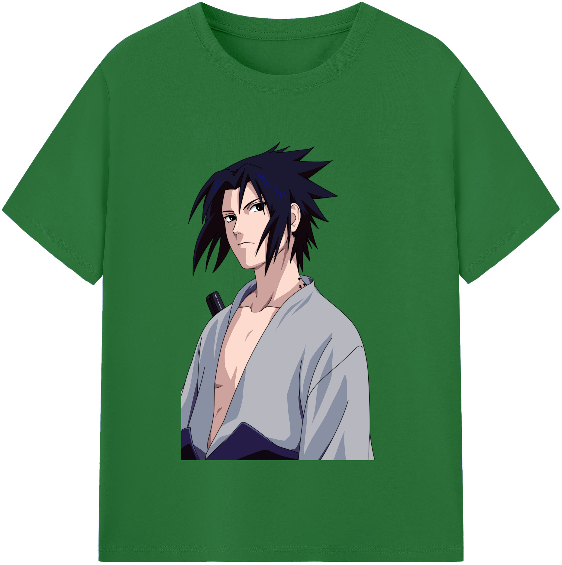 （画像用） NARUTO -ナルト- うちは サスケ Uchiha Sasuke 綿100％半袖Tシャツ（フロントプリント）