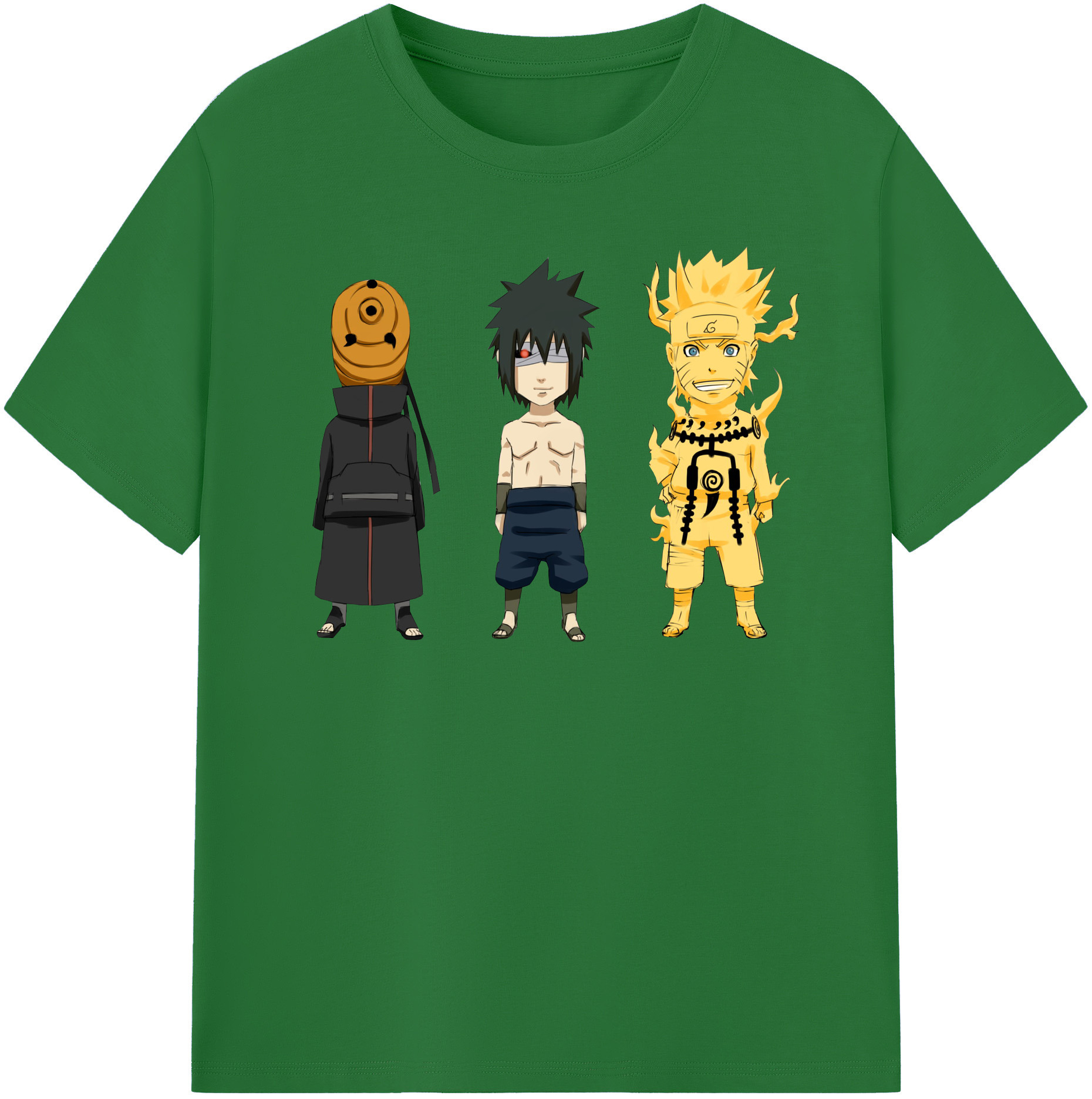 （画像用） NARUTO -ナルト- うちは サスケ Uchiha Sasuke 綿100％半袖Tシャツ（フロントプリント）