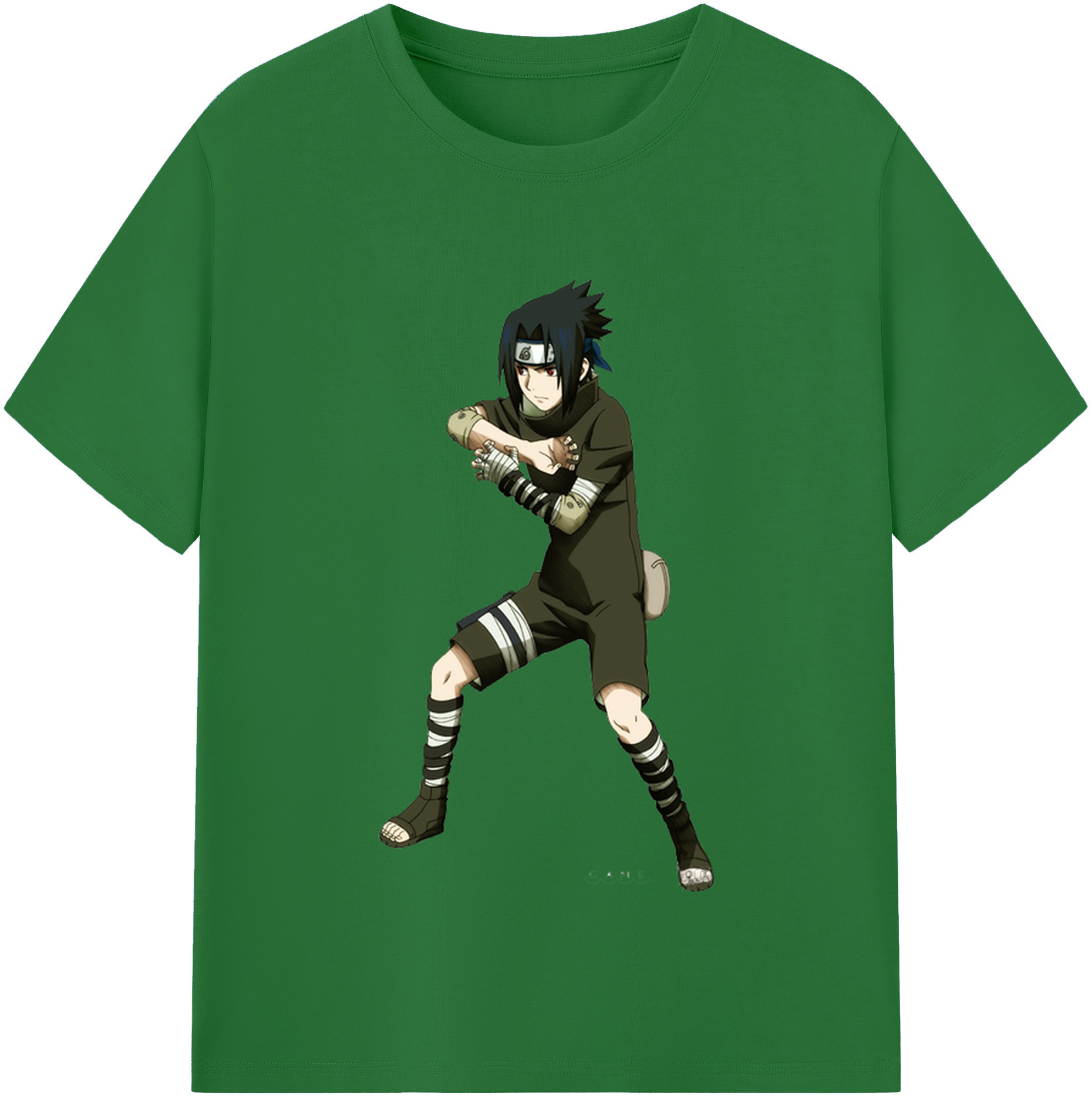 （画像用） NARUTO -ナルト- うちは サスケ Uchiha Sasuke 綿100％半袖Tシャツ（フロントプリント）
