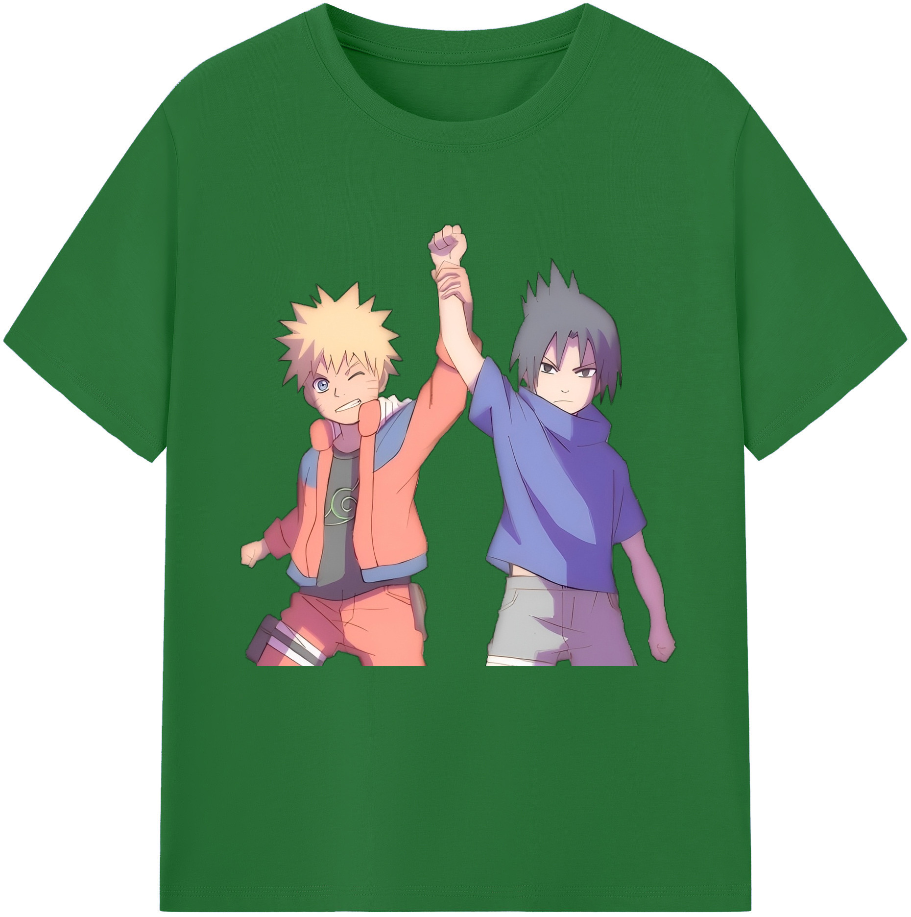 （画像用） NARUTO -ナルト- うちは サスケ Uchiha Sasuke 綿100％半袖Tシャツ（フロントプリント）