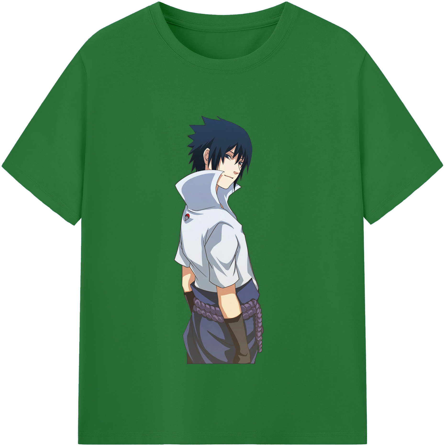 （画像用） NARUTO -ナルト- うちは サスケ Uchiha Sasuke 綿100％半袖Tシャツ（フロントプリント）