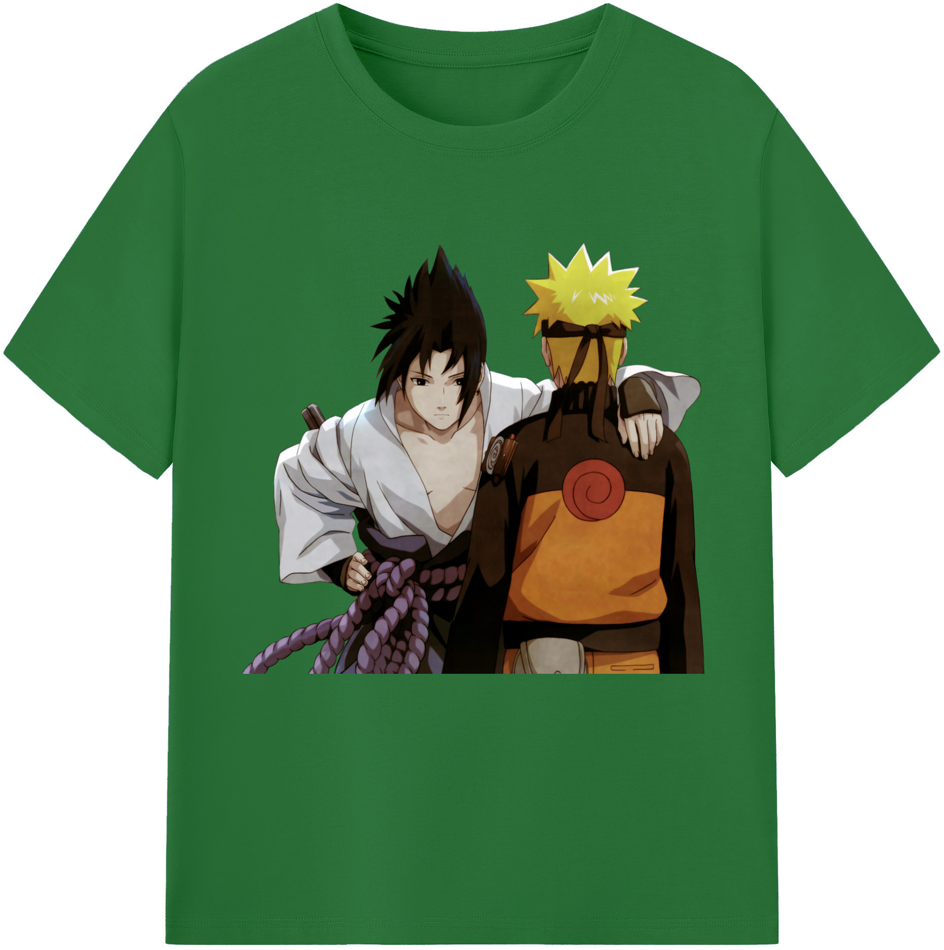 （画像用） NARUTO -ナルト- うちは サスケ Uchiha Sasuke 綿100％半袖Tシャツ（フロントプリント）