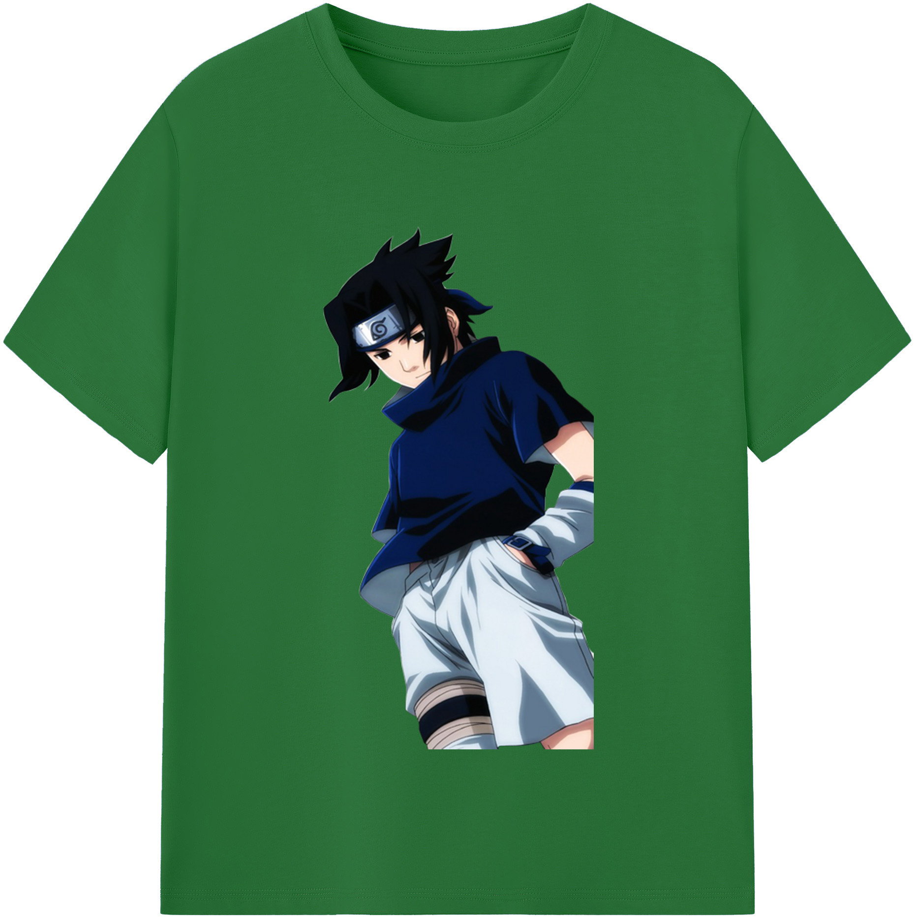 （画像用） NARUTO -ナルト- うちは サスケ Uchiha Sasuke 綿100％半袖Tシャツ（フロントプリント）
