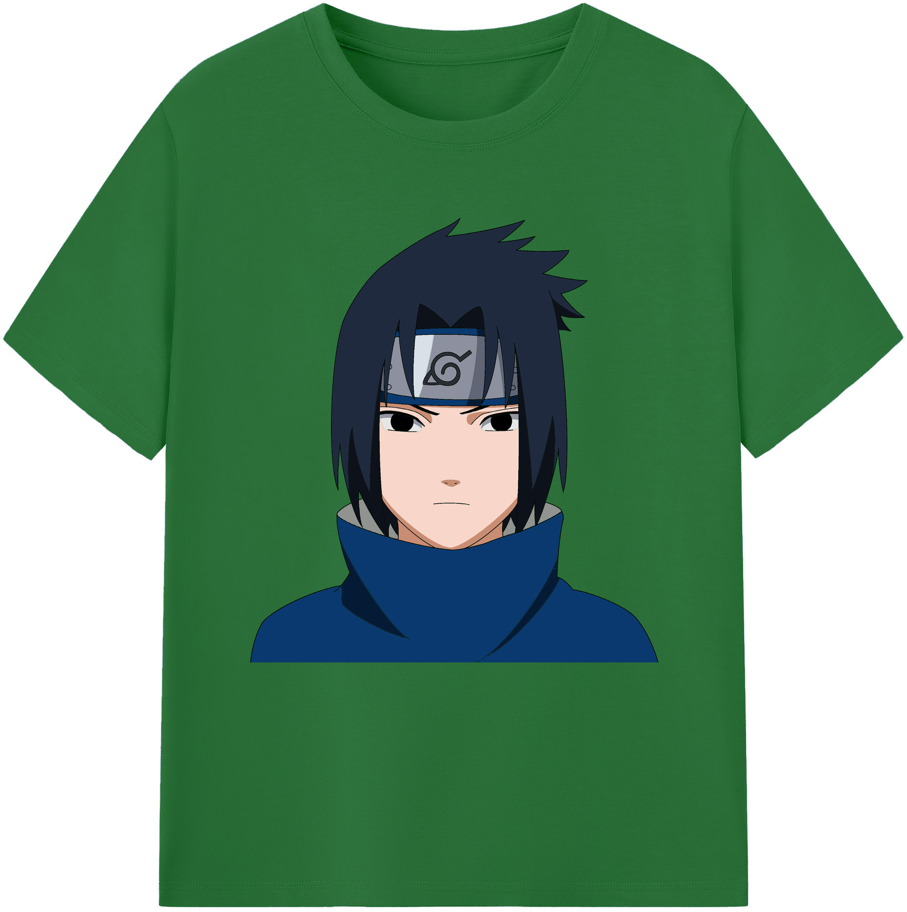 （画像用） NARUTO -ナルト- うちは サスケ Uchiha Sasuke 綿100％半袖Tシャツ（フロントプリント）
