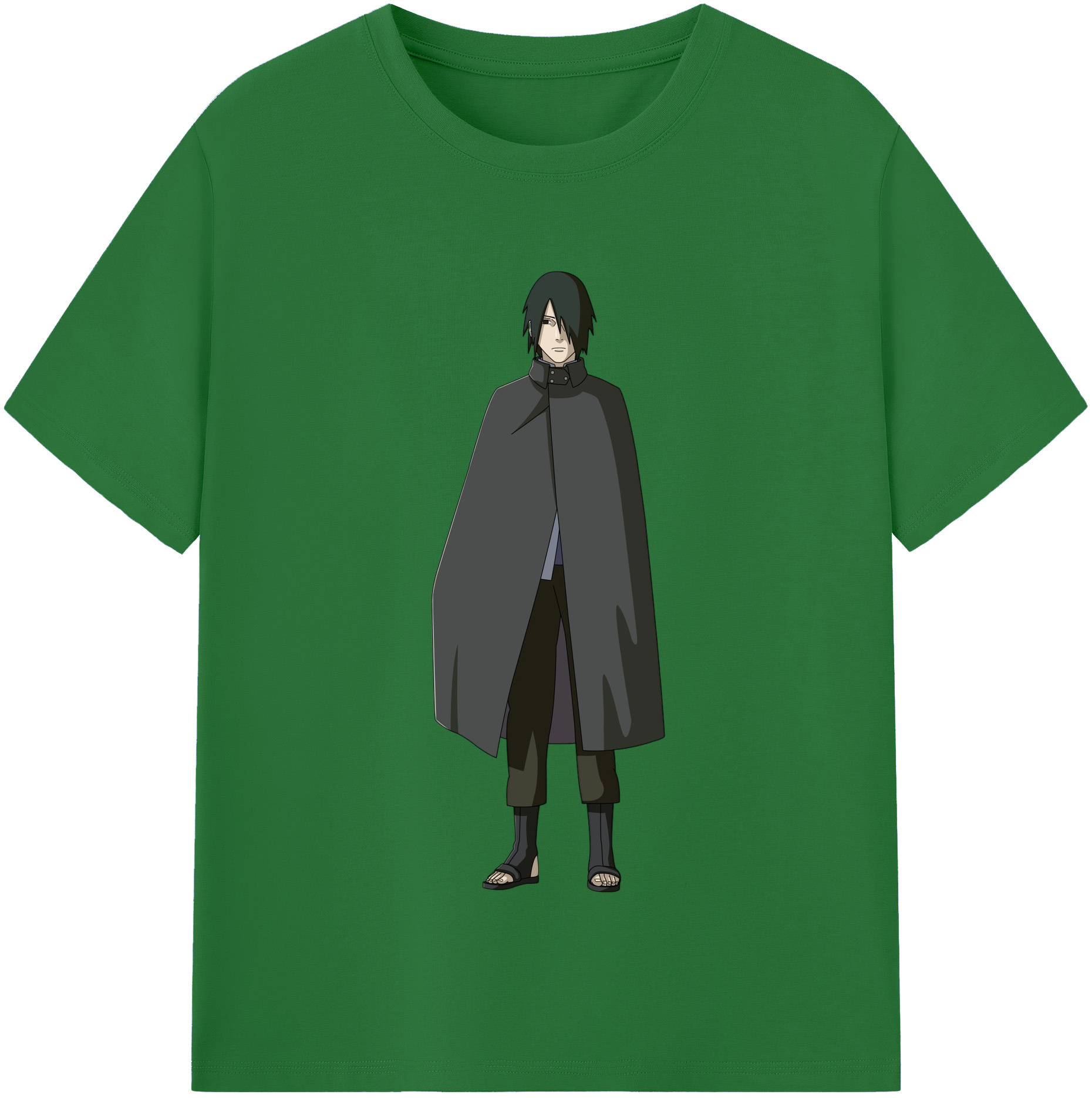 （画像用） NARUTO -ナルト- うちは サスケ Uchiha Sasuke 綿100％半袖Tシャツ（フロントプリント）