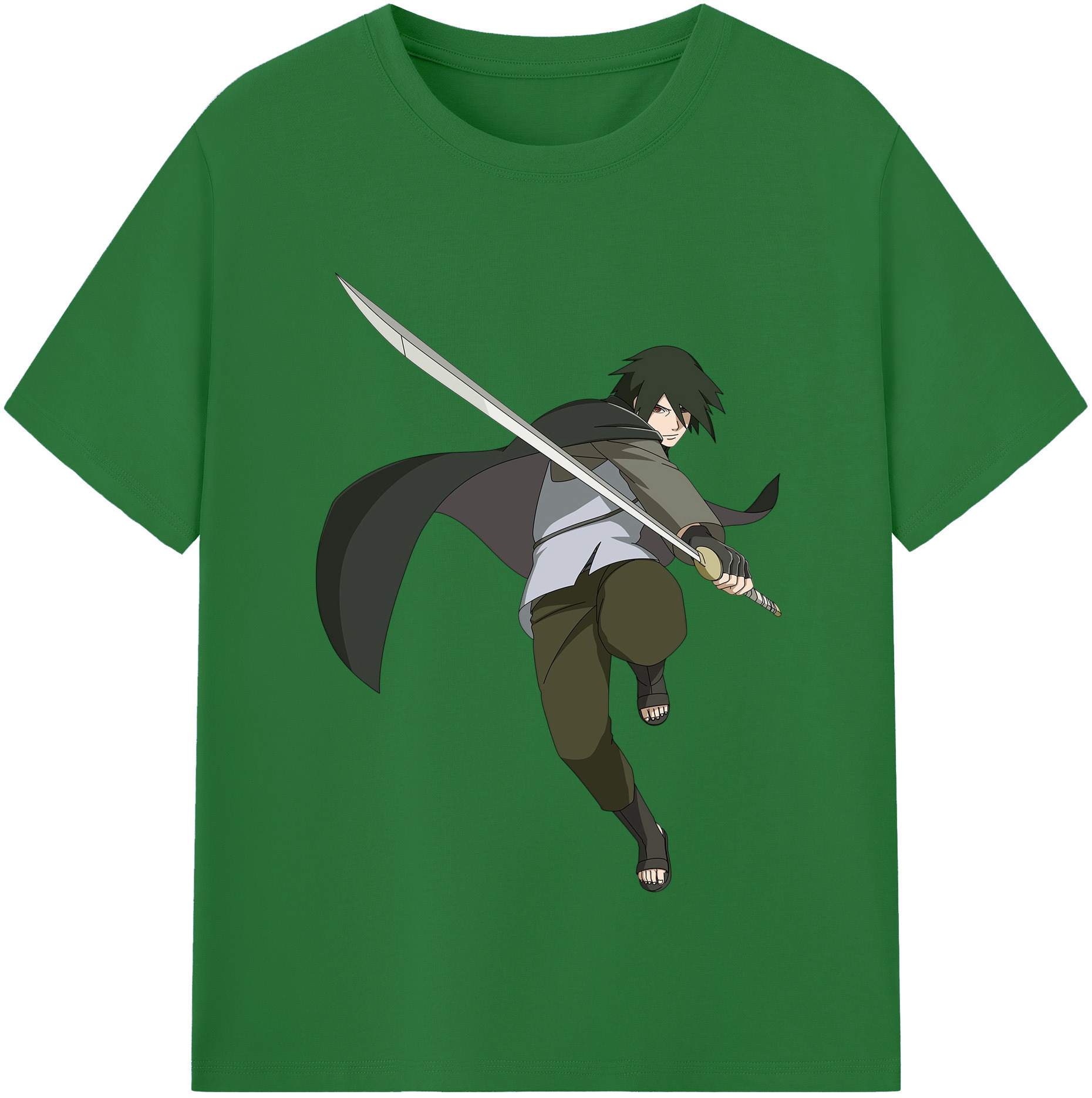 （画像用） NARUTO -ナルト- うちは サスケ Uchiha Sasuke 綿100％半袖Tシャツ（フロントプリント）
