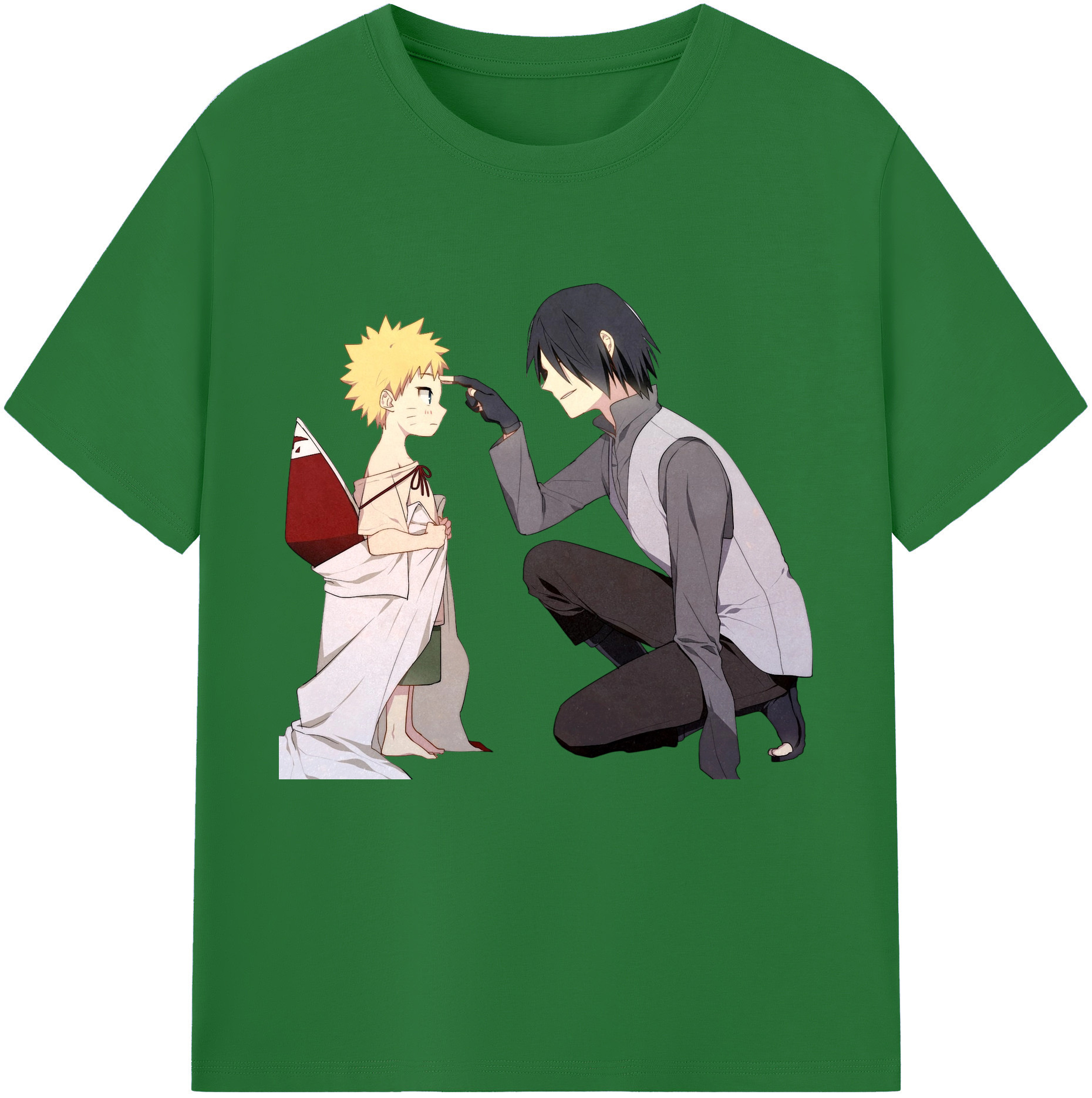 （画像用） NARUTO -ナルト- うちは サスケ Uchiha Sasuke 綿100％半袖Tシャツ（フロントプリント）