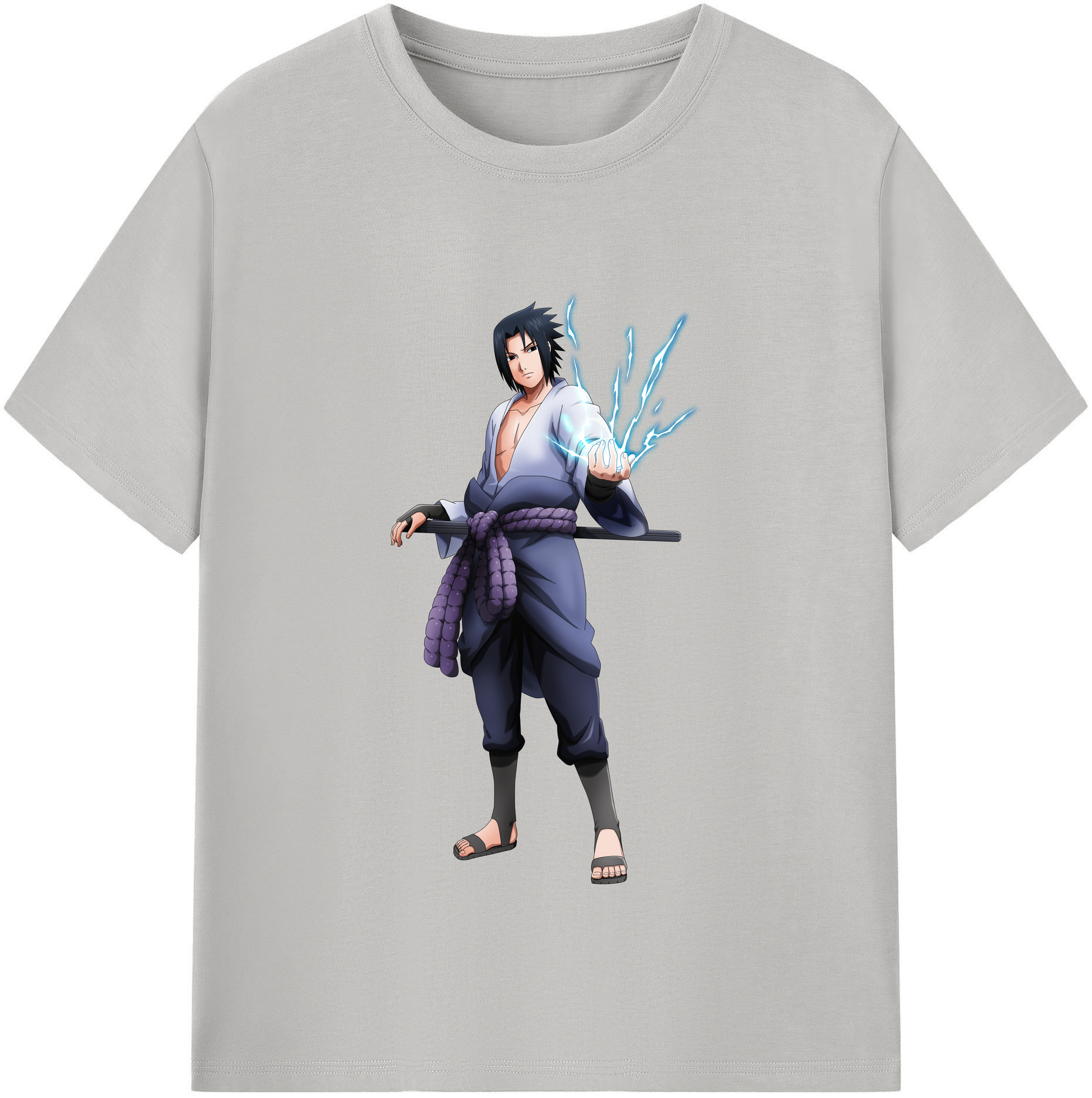 （画像用） NARUTO -ナルト- うちは サスケ Uchiha Sasuke 綿100％半袖Tシャツ（フロントプリント）