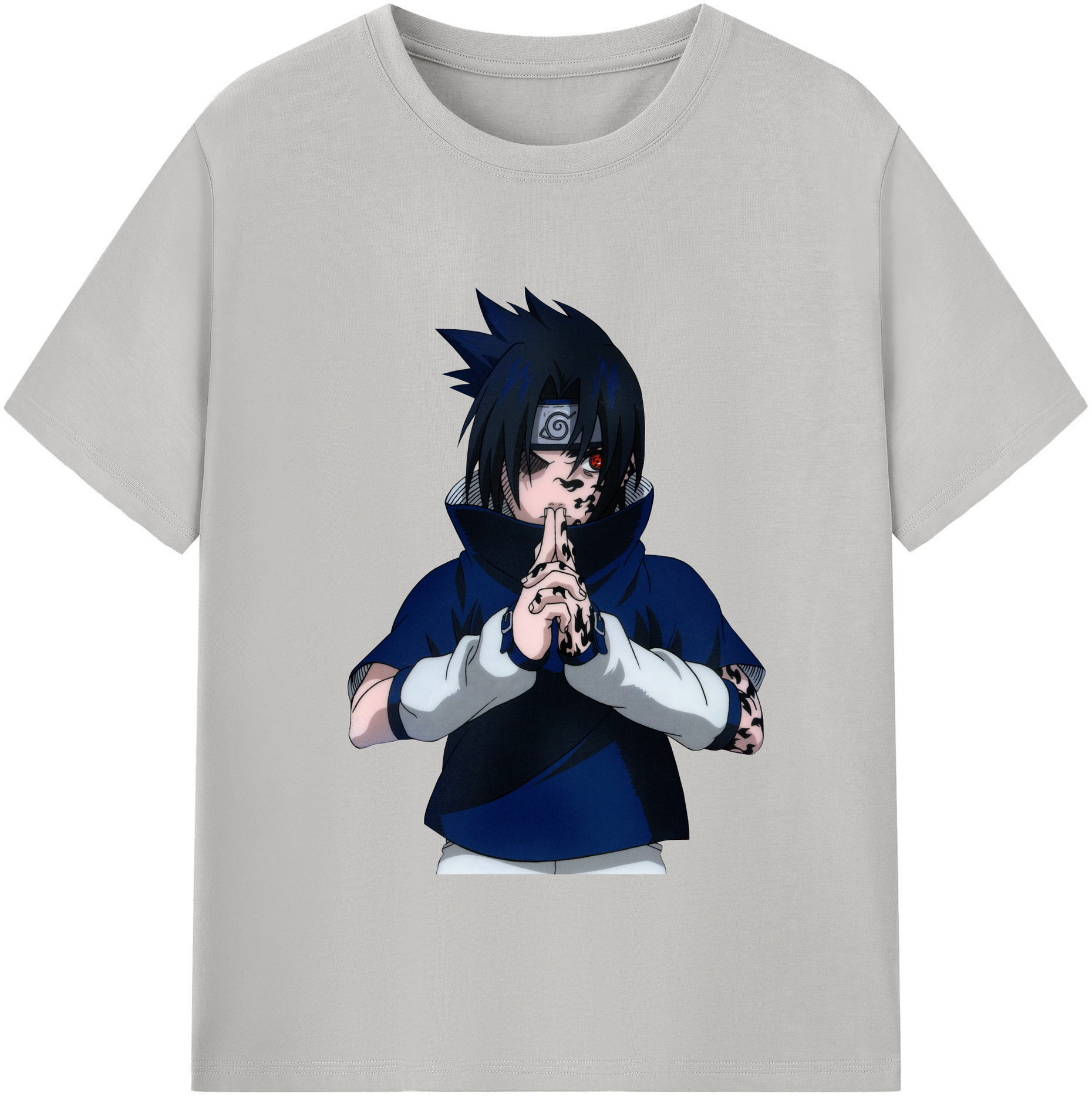 （画像用） NARUTO -ナルト- うちは サスケ Uchiha Sasuke 綿100％半袖Tシャツ（フロントプリント）