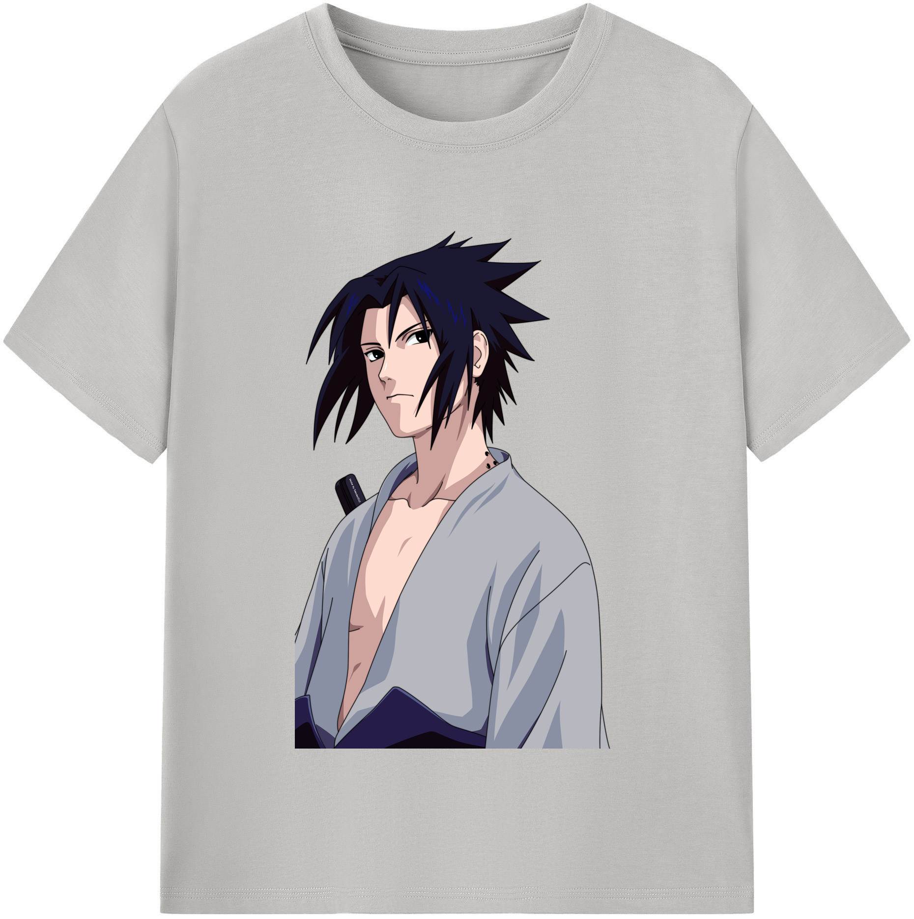 （画像用） NARUTO -ナルト- うちは サスケ Uchiha Sasuke 綿100％半袖Tシャツ（フロントプリント）