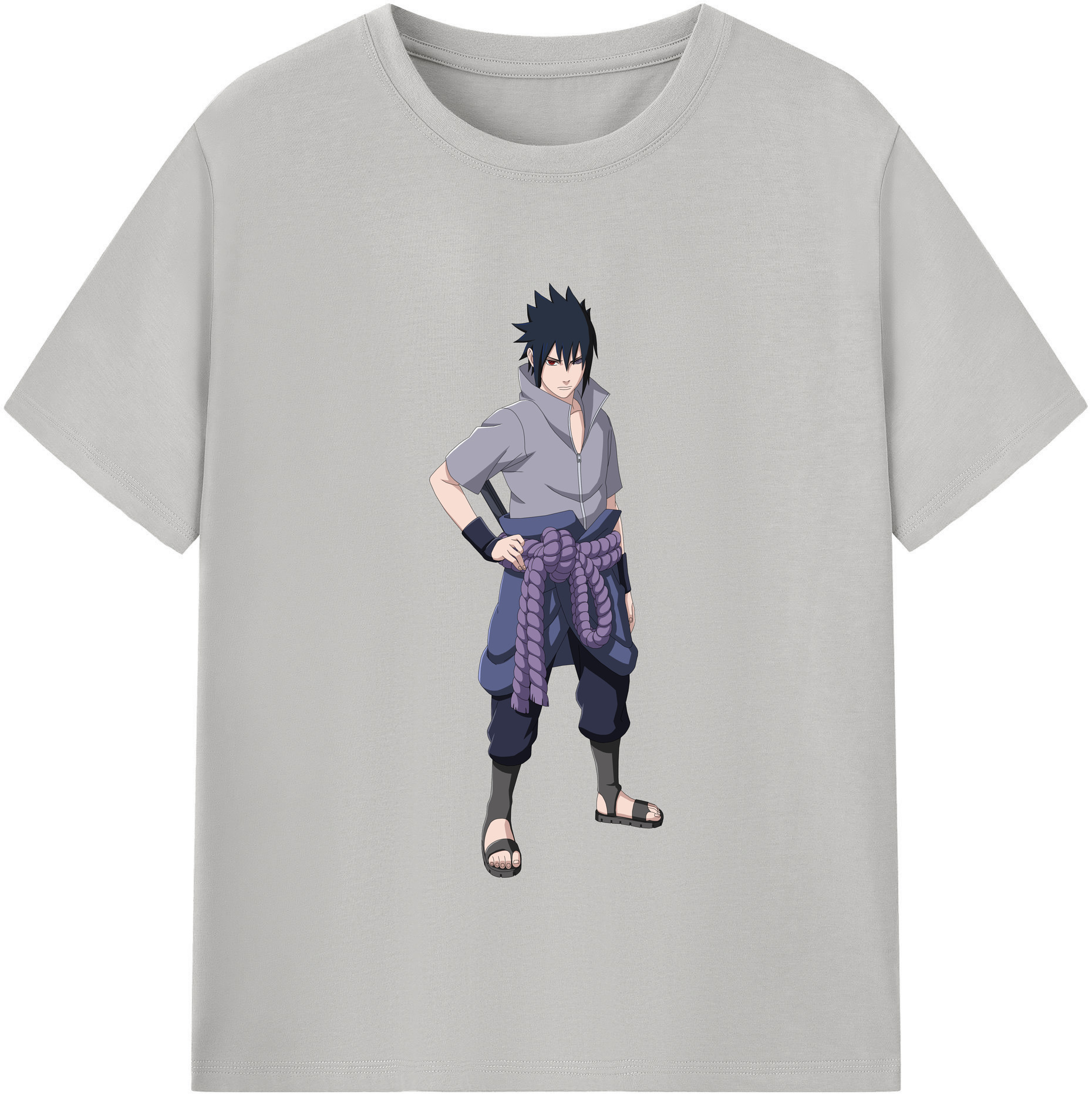 （画像用） NARUTO -ナルト- うちは サスケ Uchiha Sasuke 綿100％半袖Tシャツ（フロントプリント）