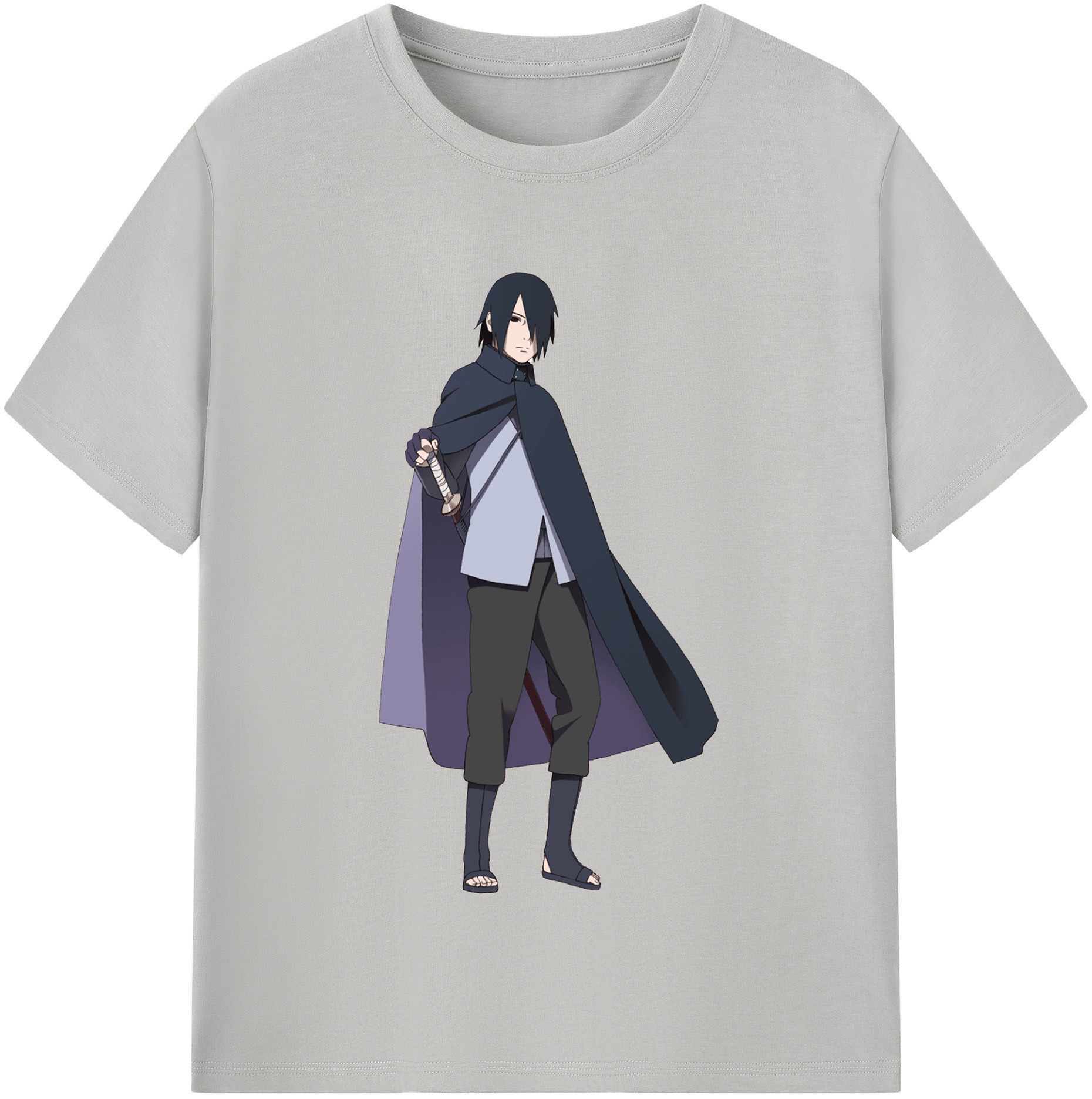 （画像用） NARUTO -ナルト- うちは サスケ Uchiha Sasuke 綿100％半袖Tシャツ（フロントプリント）