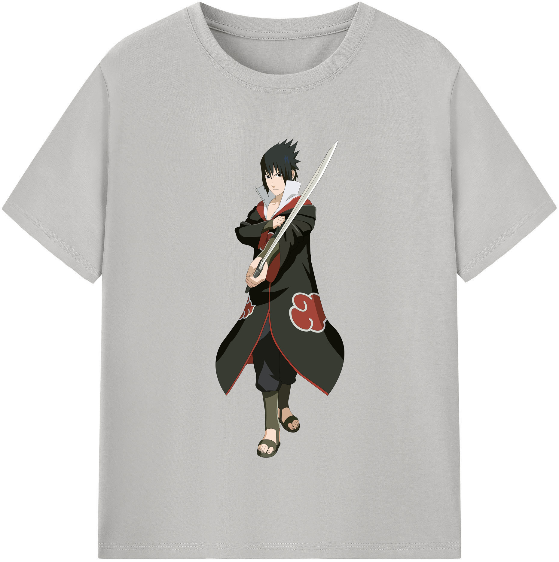 （画像用） NARUTO -ナルト- うちは サスケ Uchiha Sasuke 綿100％半袖Tシャツ（フロントプリント）