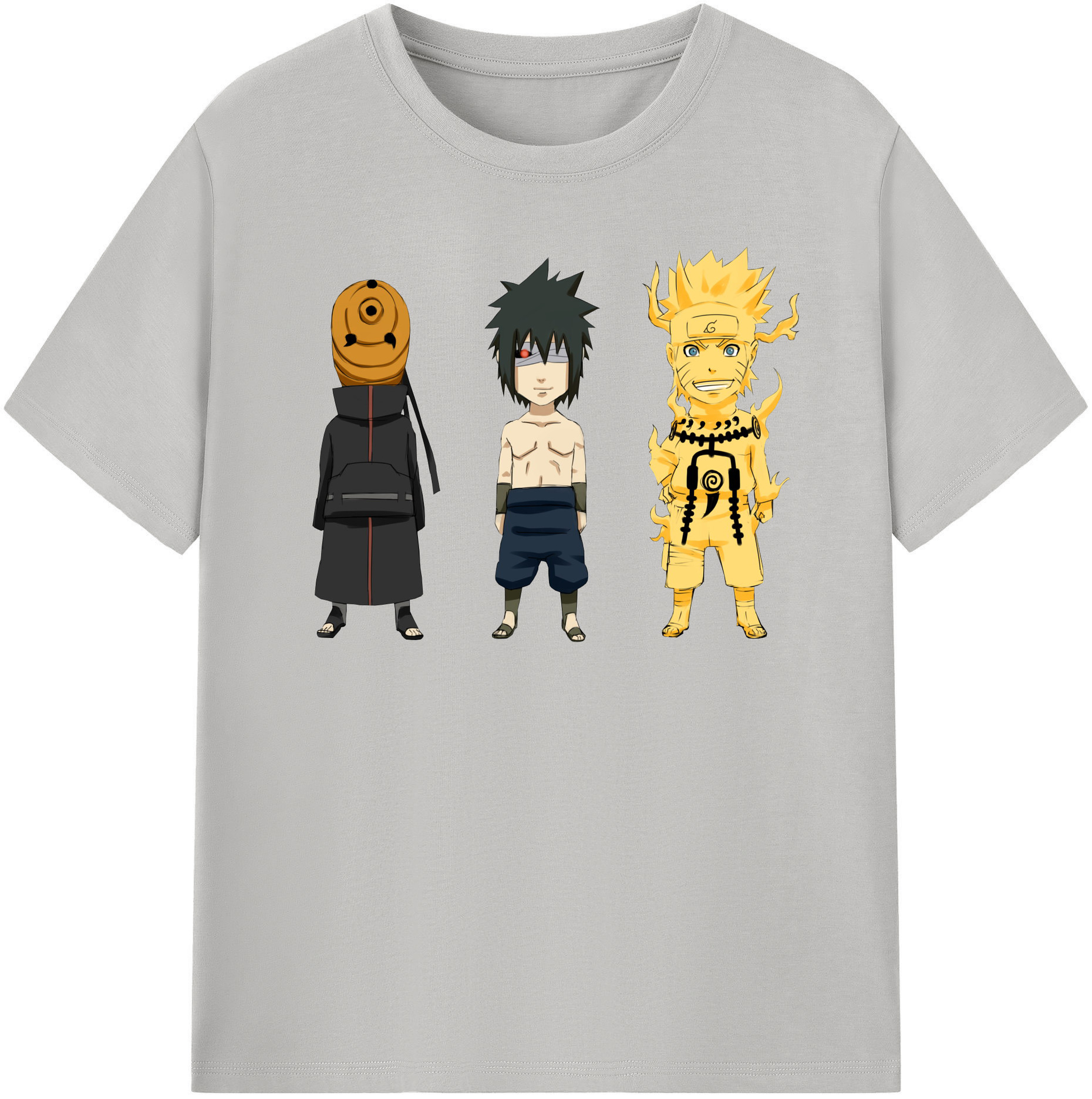 （画像用） NARUTO -ナルト- うちは サスケ Uchiha Sasuke 綿100％半袖Tシャツ（フロントプリント）