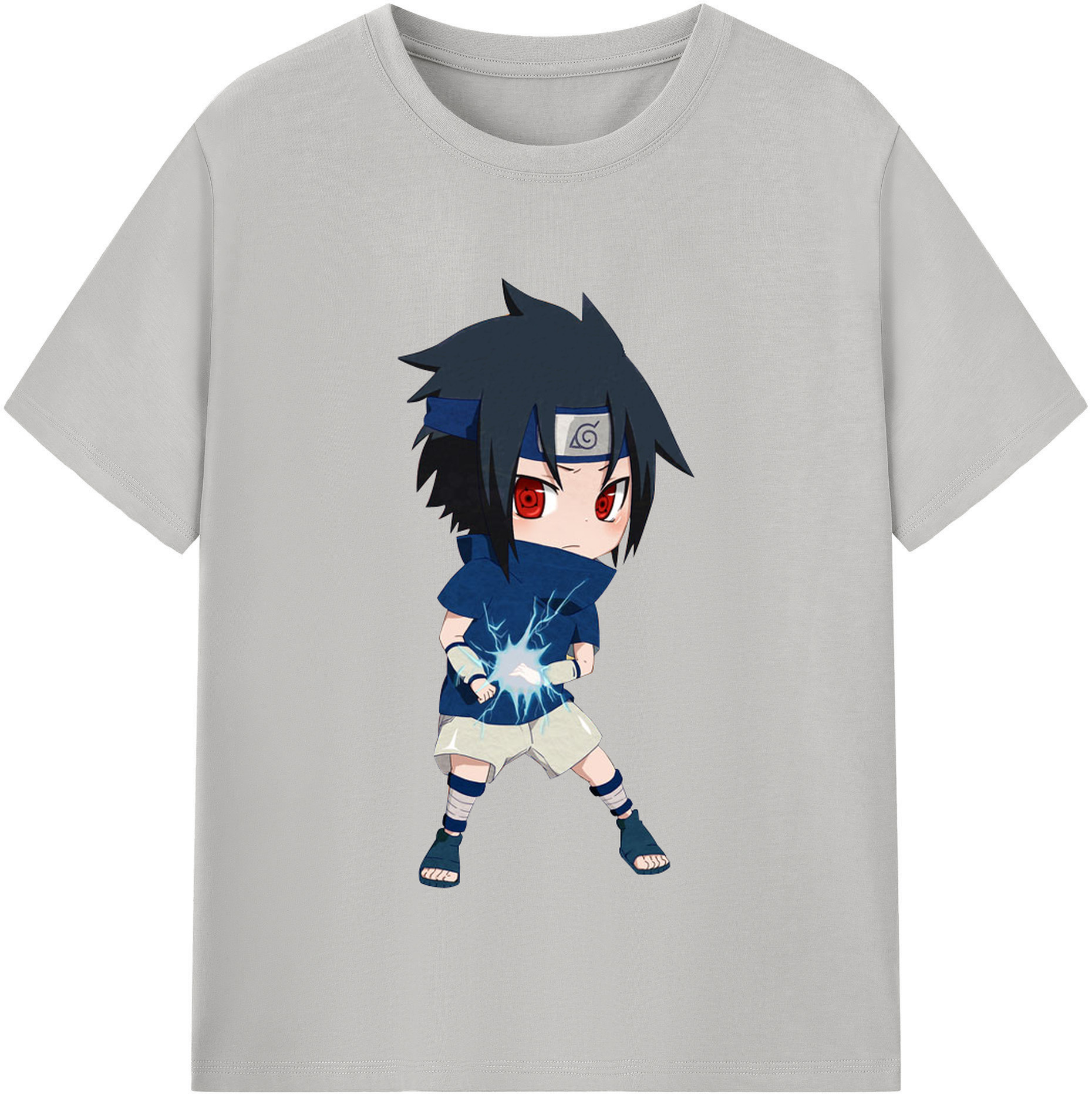 （画像用） NARUTO -ナルト- うちは サスケ Uchiha Sasuke 綿100％半袖Tシャツ（フロントプリント）
