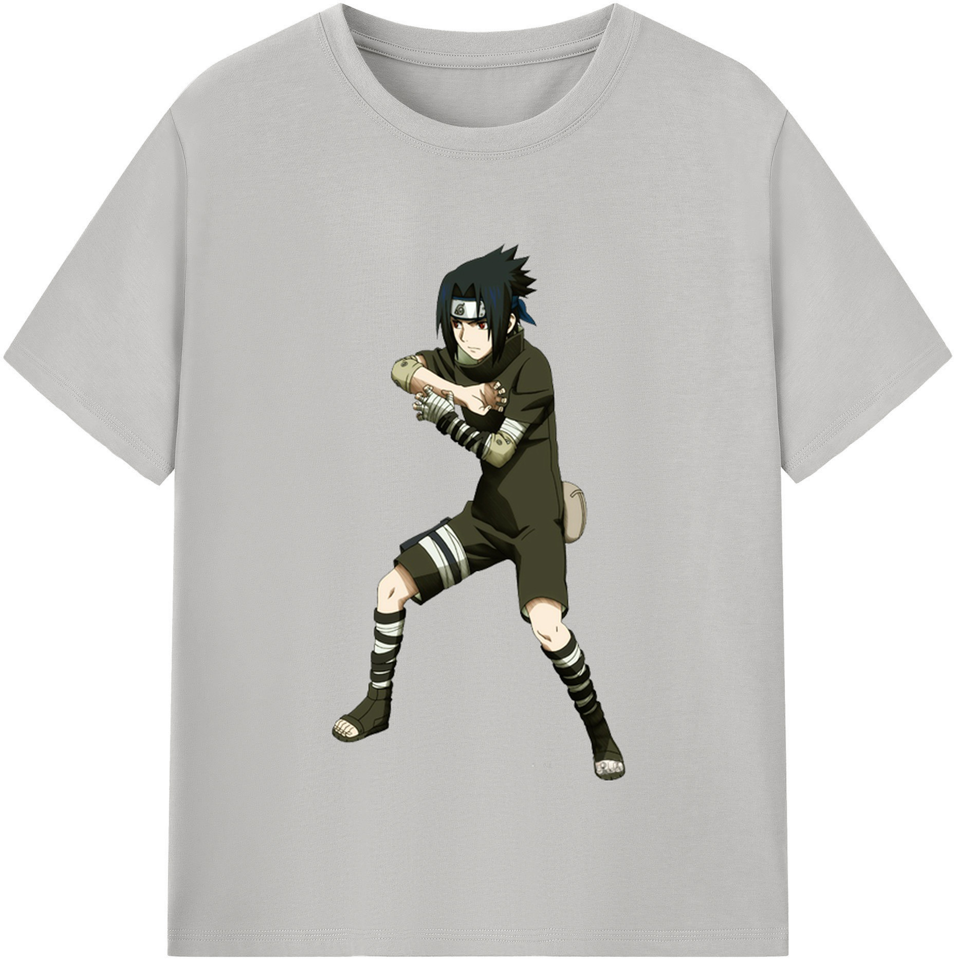 （画像用） NARUTO -ナルト- うちは サスケ Uchiha Sasuke 綿100％半袖Tシャツ（フロントプリント）