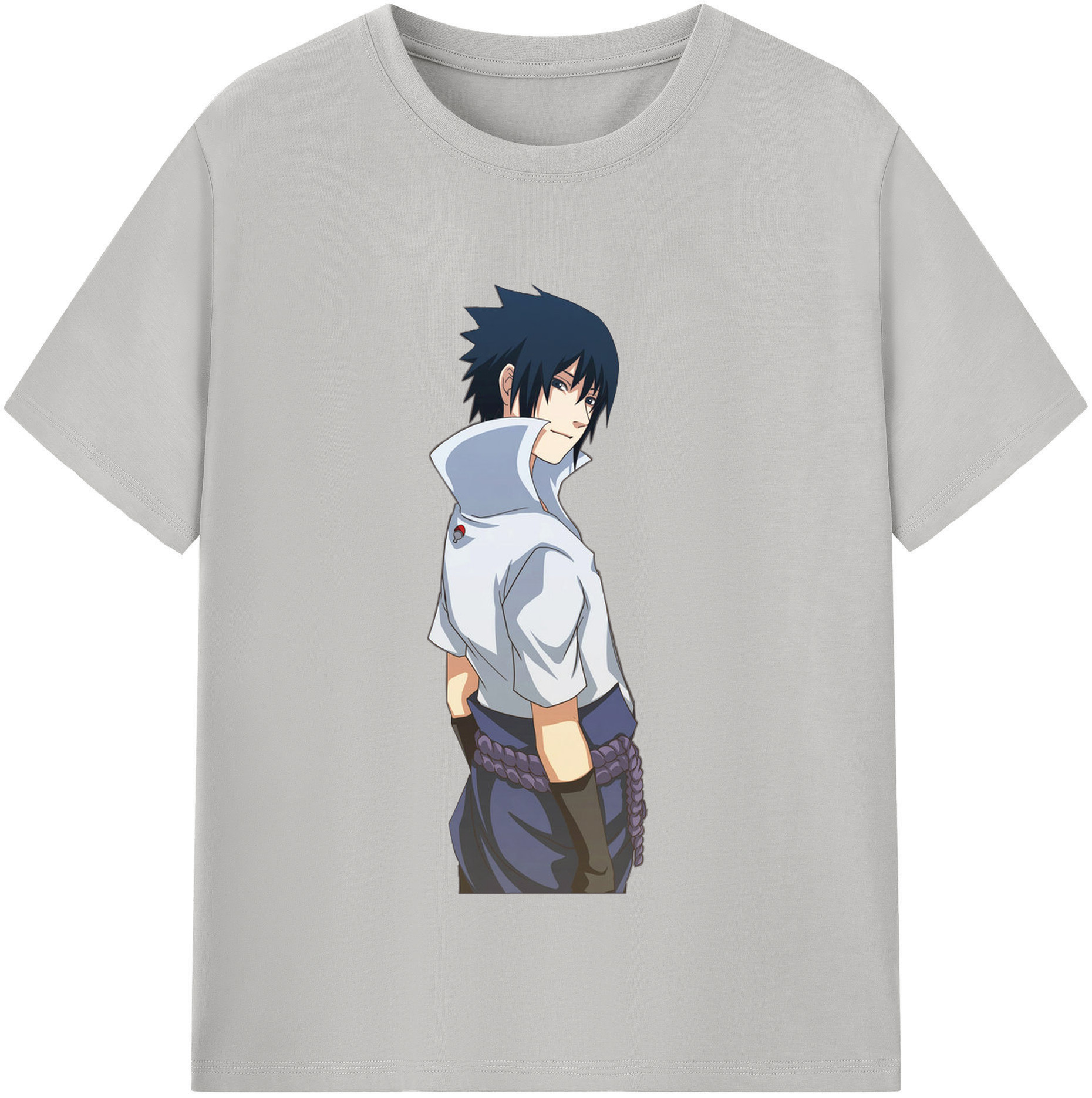 （画像用） NARUTO -ナルト- うちは サスケ Uchiha Sasuke 綿100％半袖Tシャツ（フロントプリント）