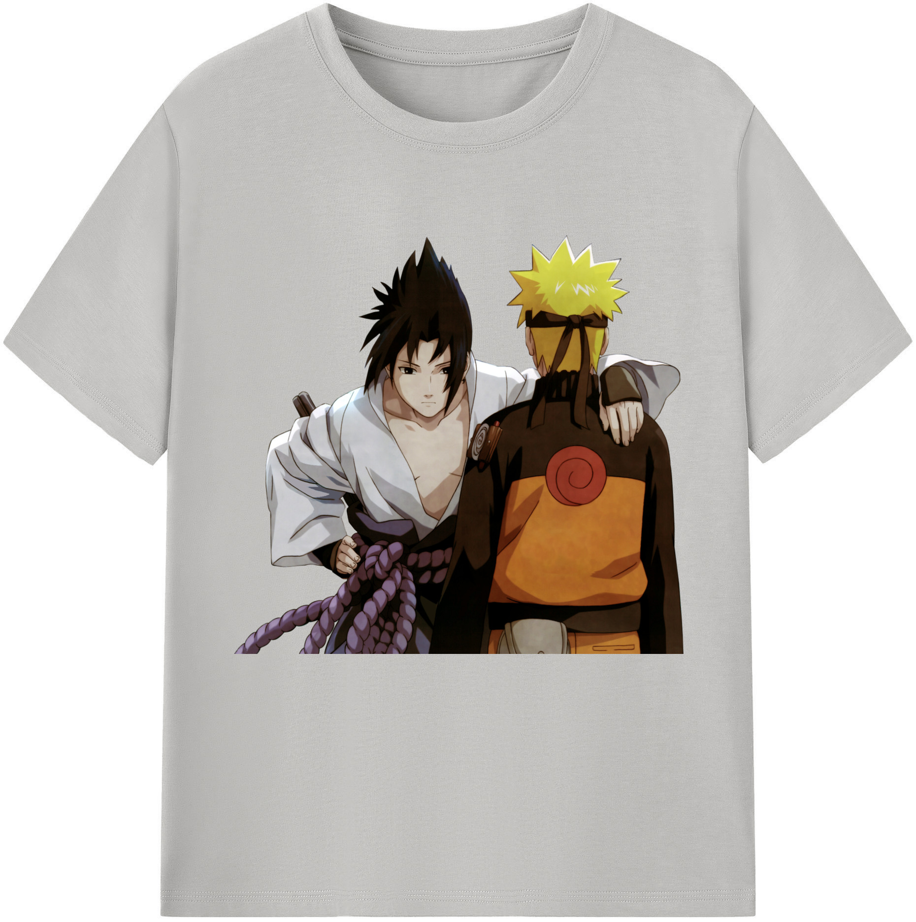 （画像用） NARUTO -ナルト- うちは サスケ Uchiha Sasuke 綿100％半袖Tシャツ（フロントプリント）