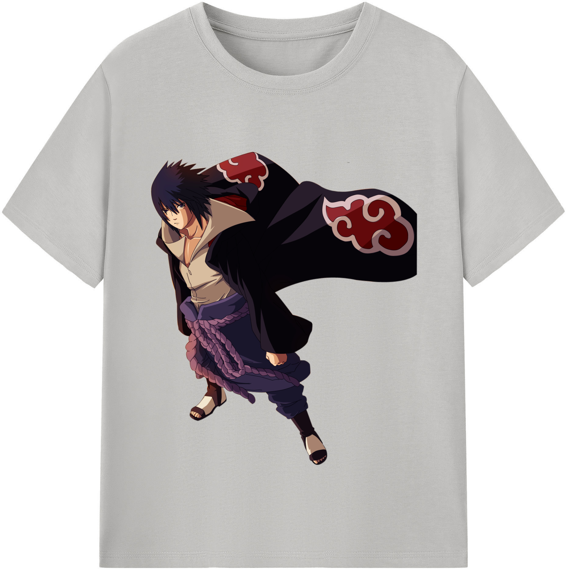 （画像用） NARUTO -ナルト- うちは サスケ Uchiha Sasuke 綿100％半袖Tシャツ（フロントプリント）