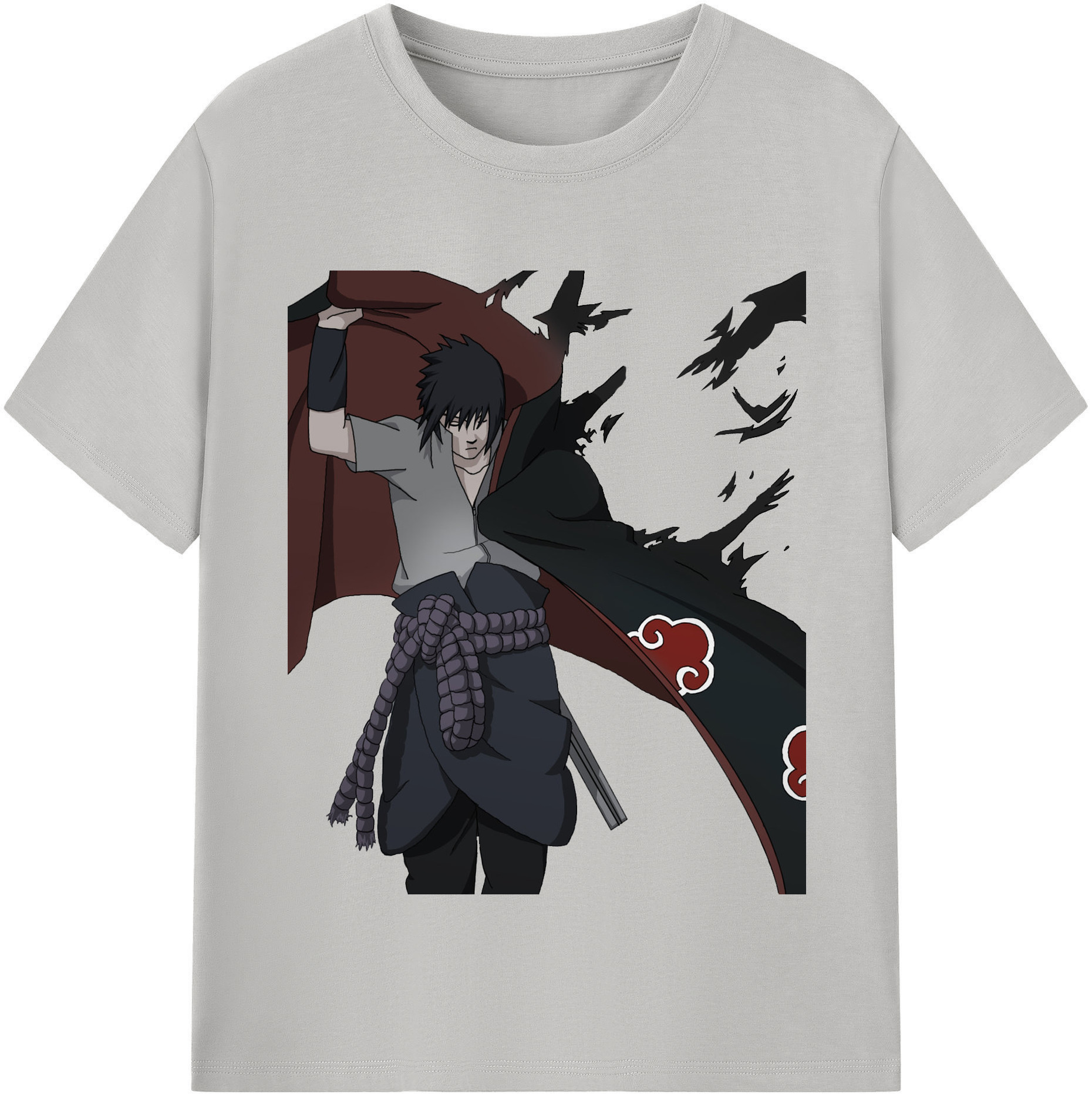 （画像用） NARUTO -ナルト- うちは サスケ Uchiha Sasuke 綿100％半袖Tシャツ（フロントプリント）