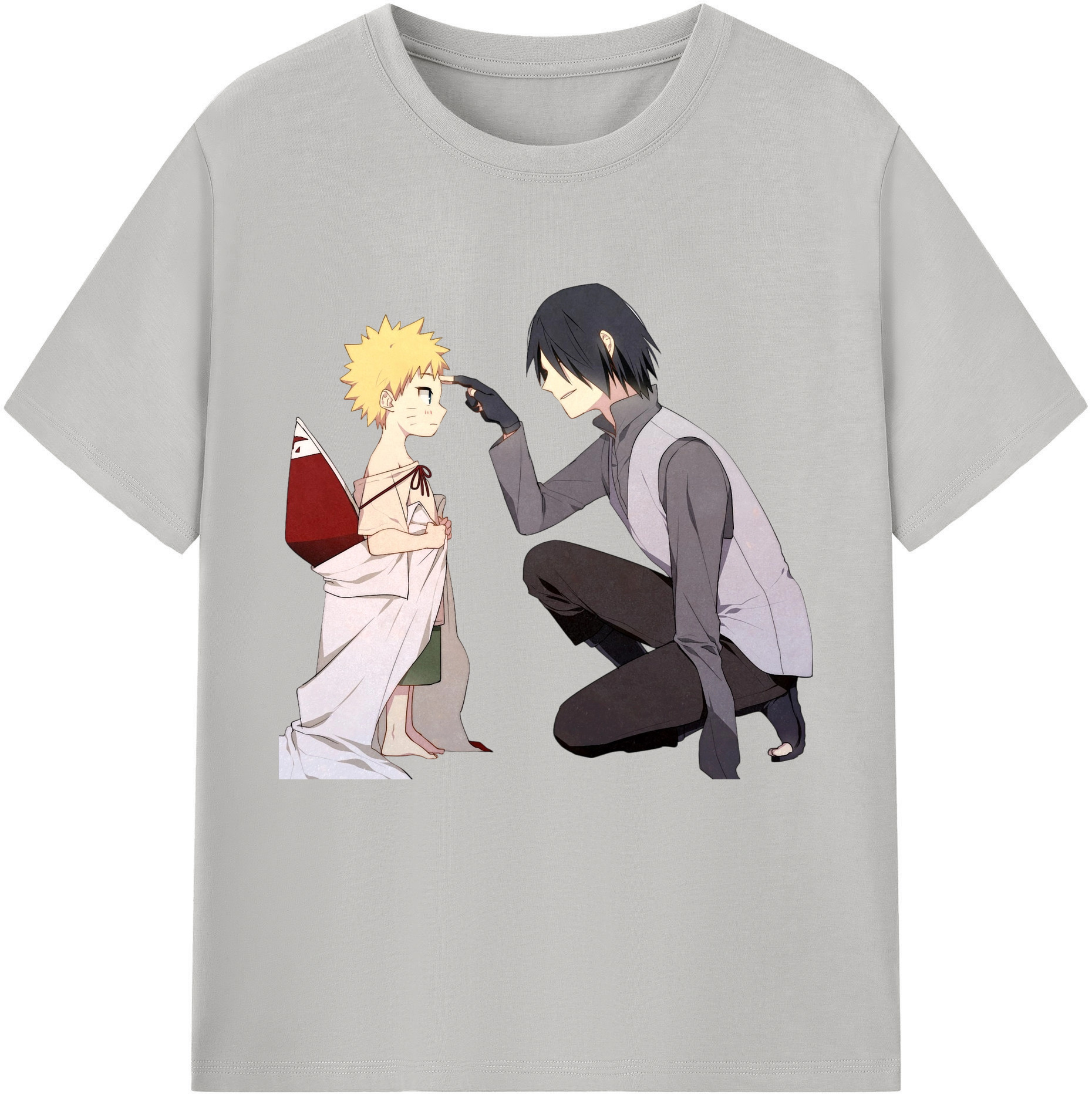 （画像用） NARUTO -ナルト- うちは サスケ Uchiha Sasuke 綿100％半袖Tシャツ（フロントプリント）