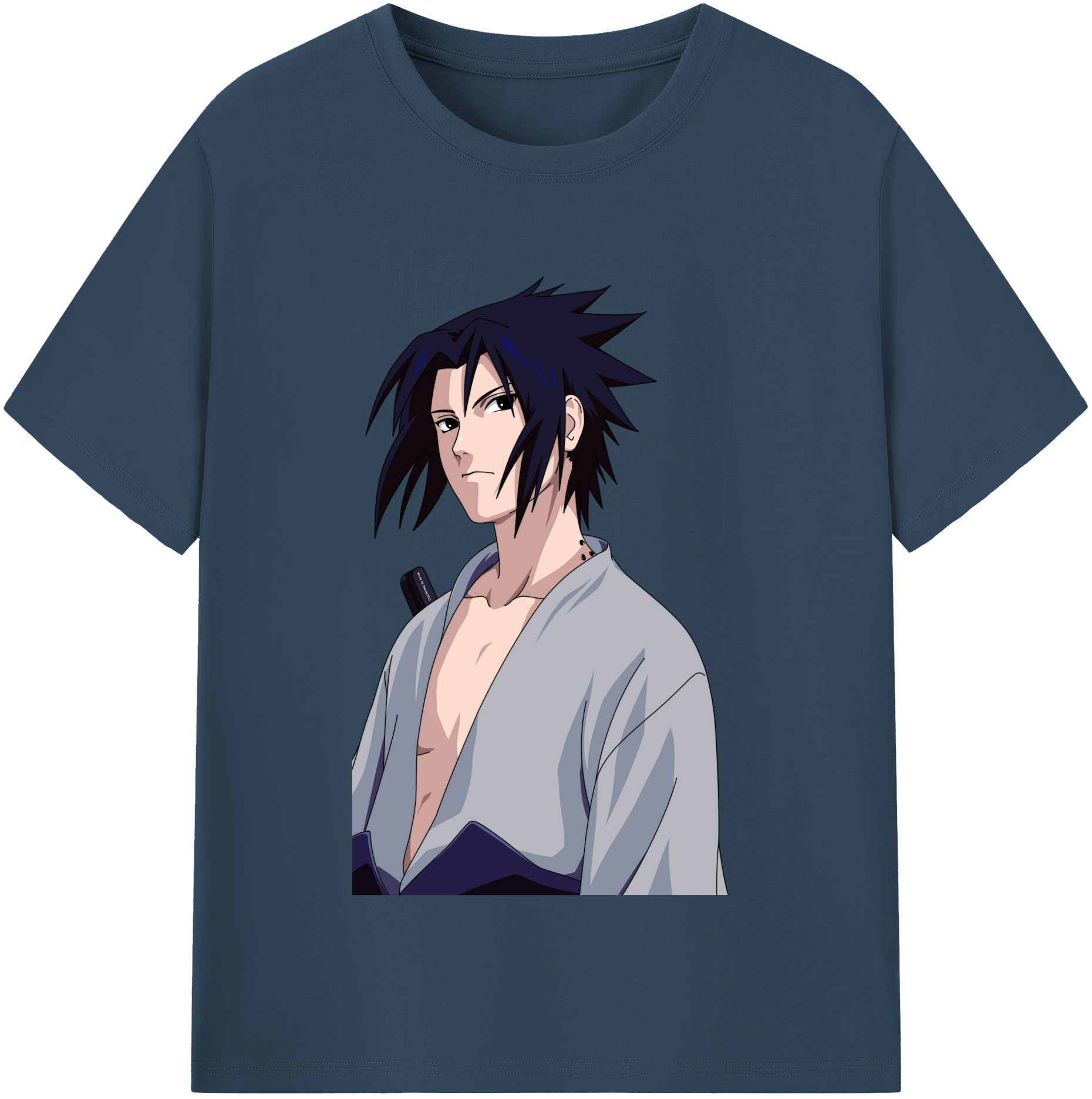 （画像用） NARUTO -ナルト- うちは サスケ Uchiha Sasuke 綿100％半袖Tシャツ（フロントプリント）