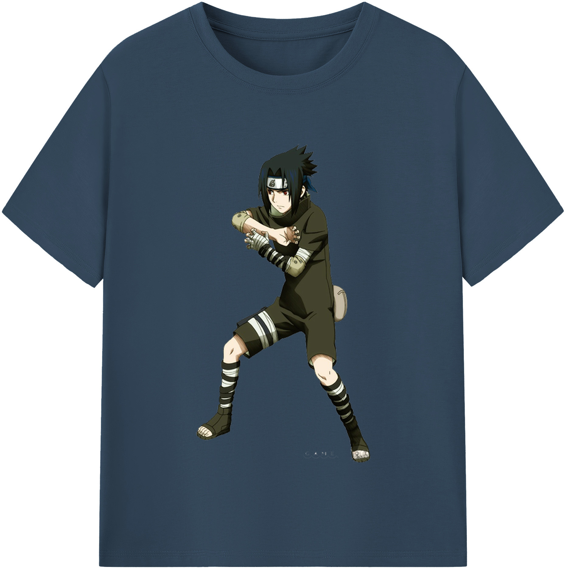 （画像用） NARUTO -ナルト- うちは サスケ Uchiha Sasuke 綿100％半袖Tシャツ（フロントプリント）