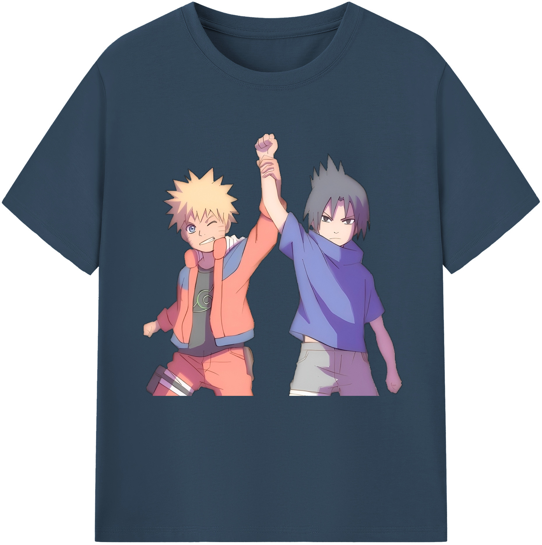 （画像用） NARUTO -ナルト- うちは サスケ Uchiha Sasuke 綿100％半袖Tシャツ（フロントプリント）